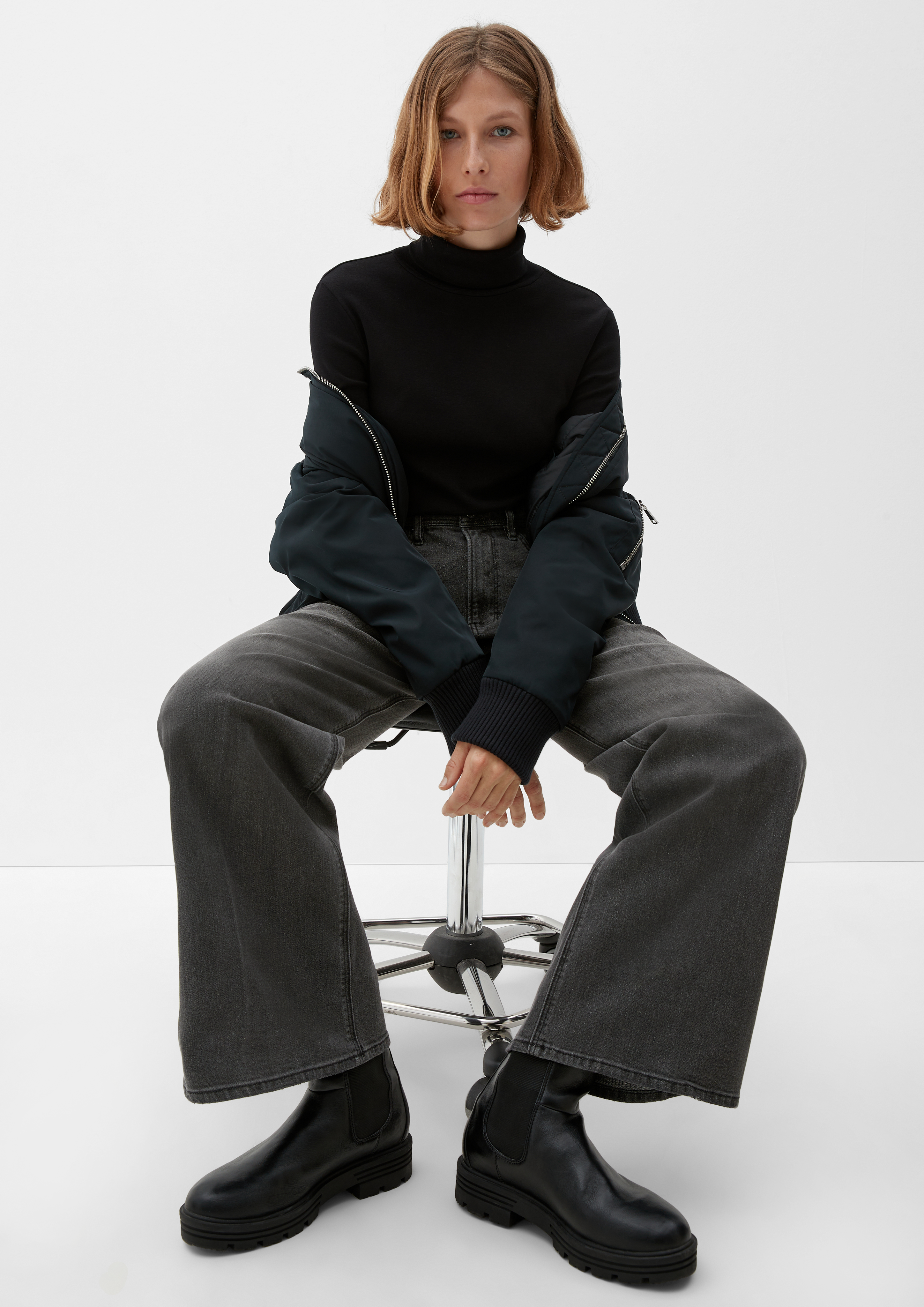 Suri wideleg jeans with glitter yarn ocean blue s.Oliver