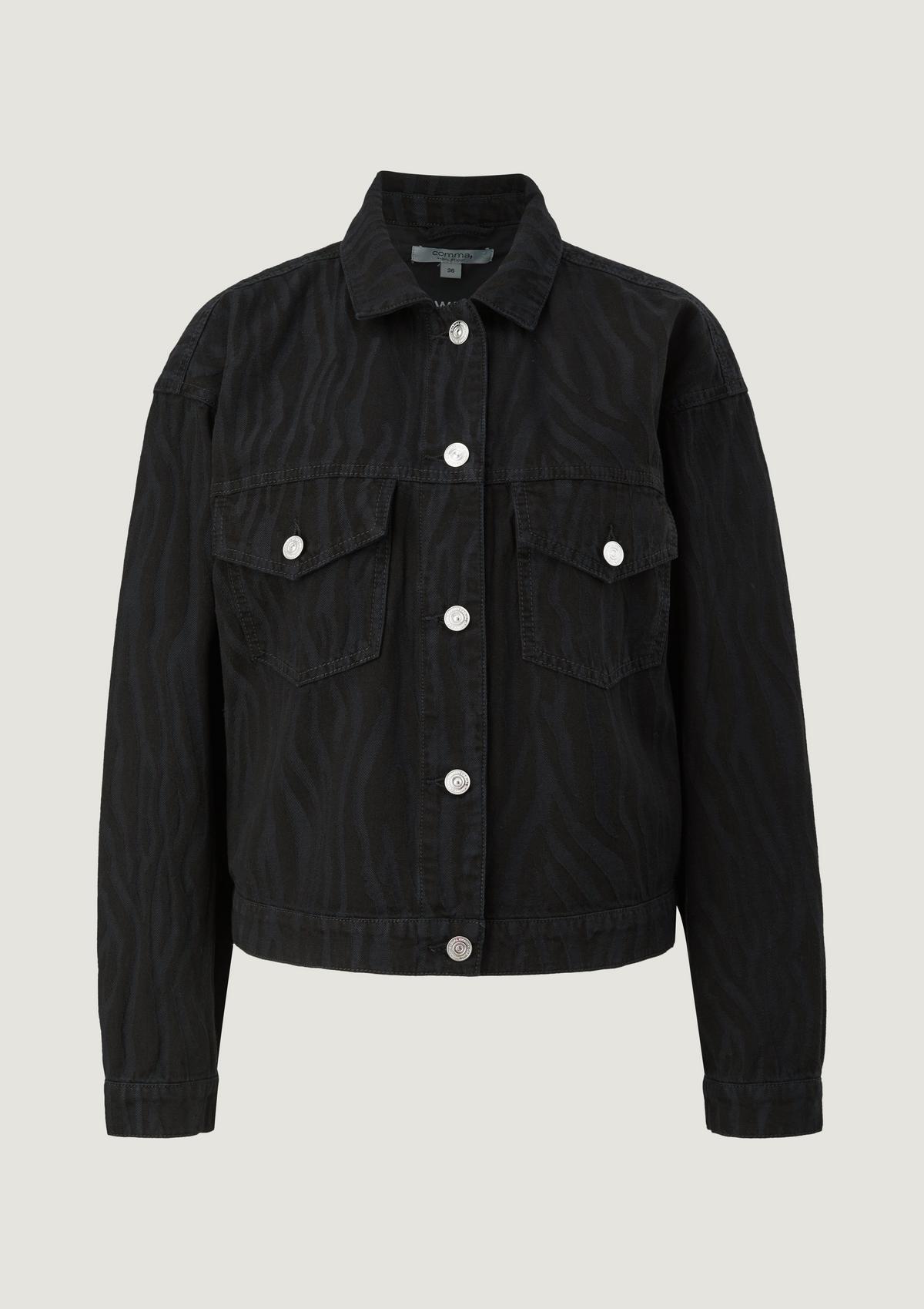 comma Denim jacket with an animal pattern