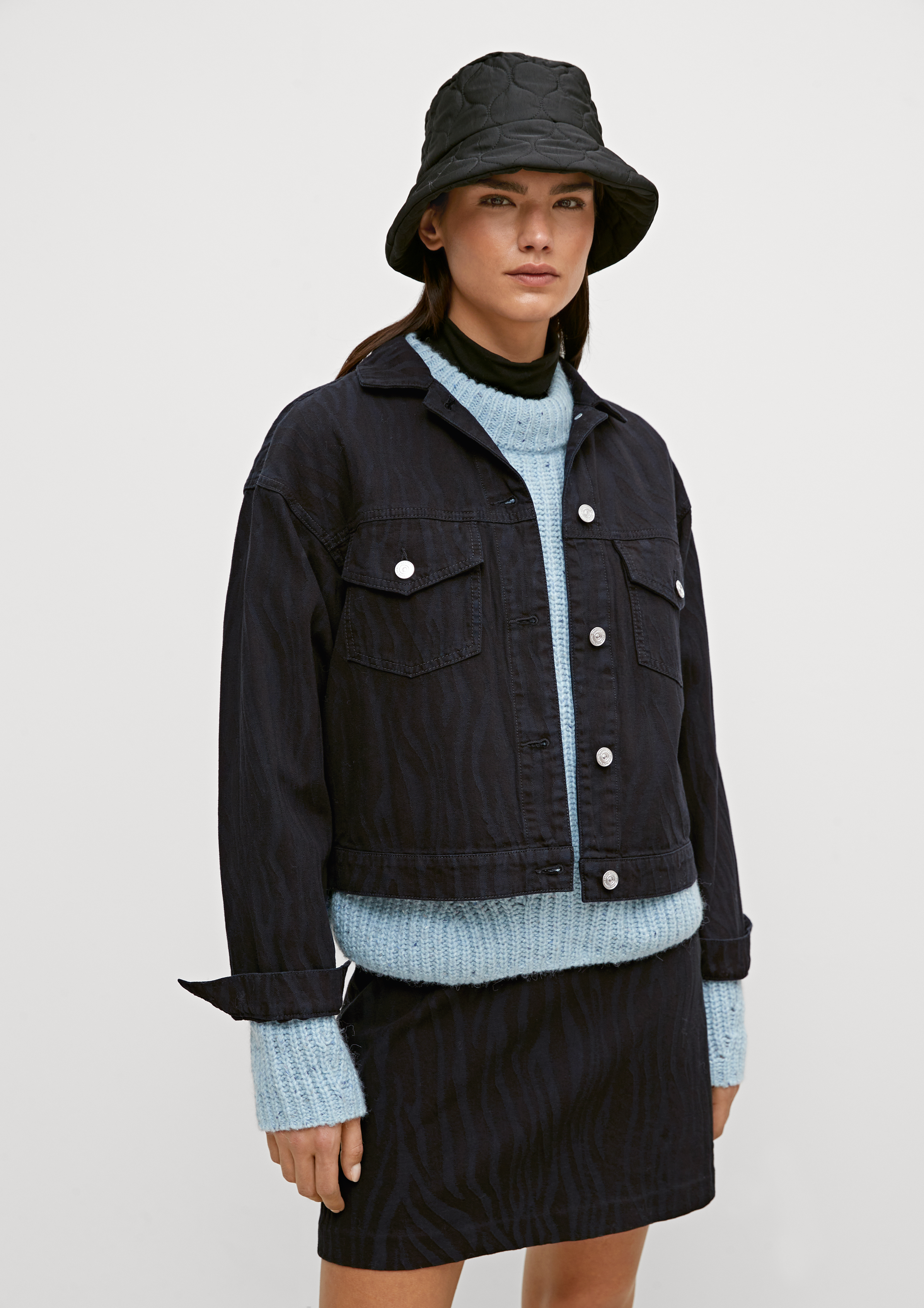 Topshop hacked off sale crop denim jacket