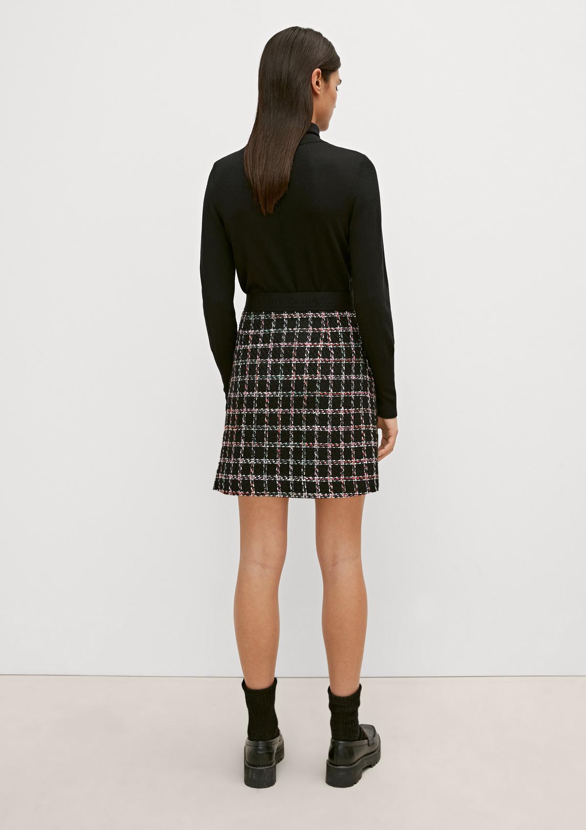 comma Short skirt with a bouclé pattern