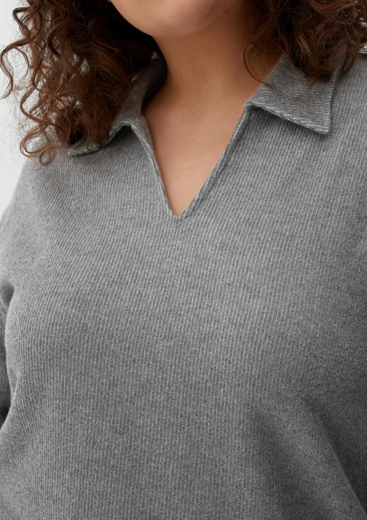 s.Oliver Sweatshirt with a polo collar