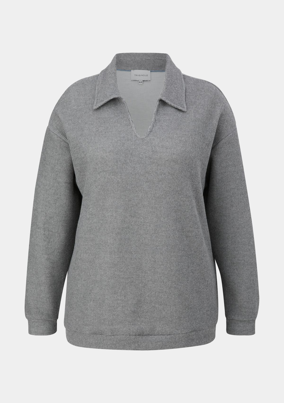 s.Oliver Sweatshirt with a polo collar