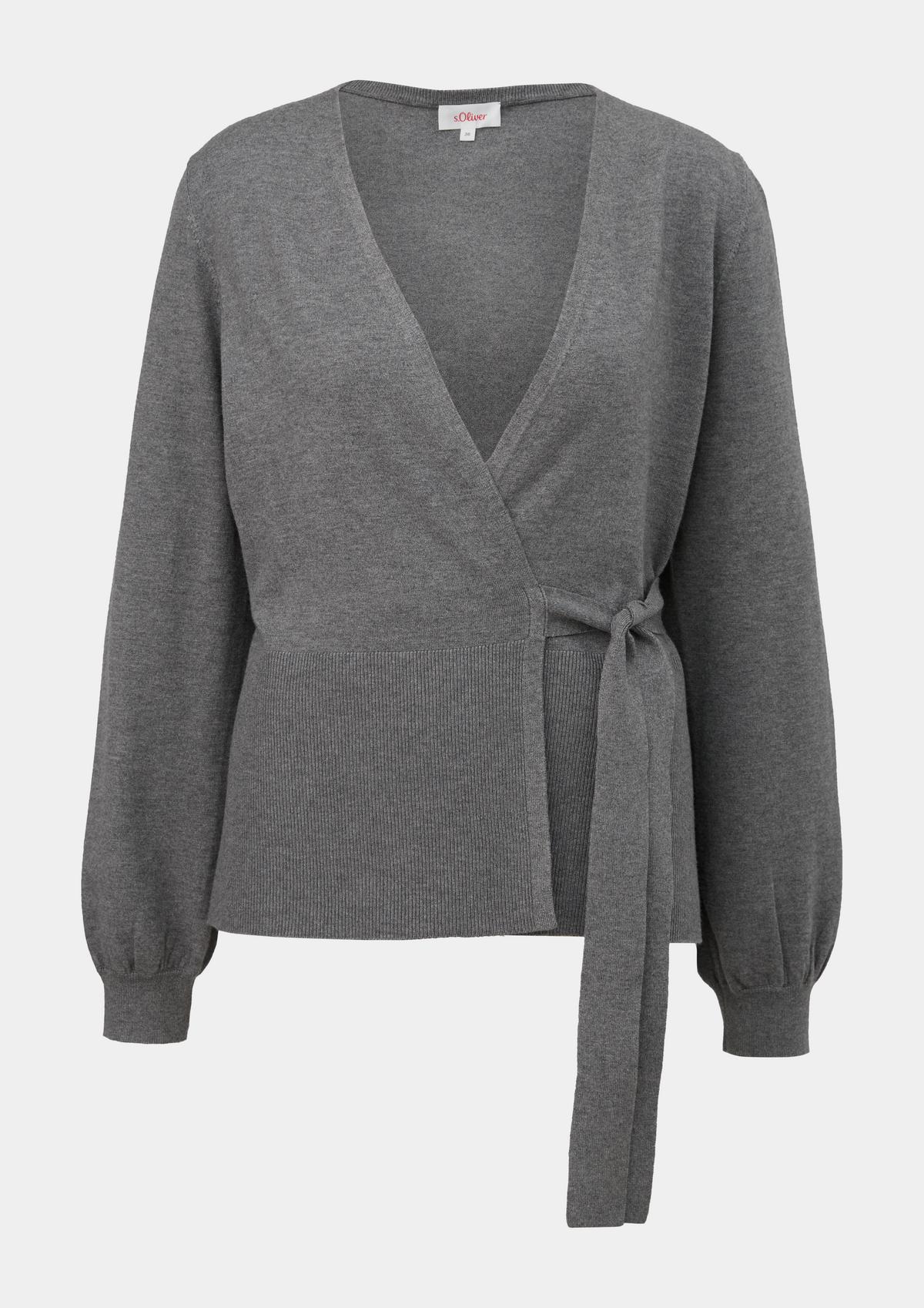 s.Oliver Knitted wrap-over cardigan