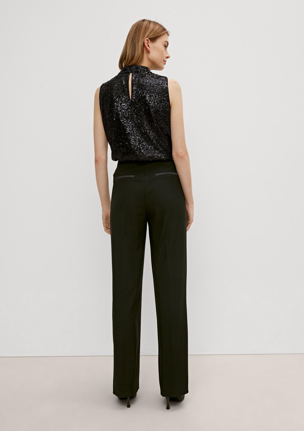 comma Shimmering sequinned top