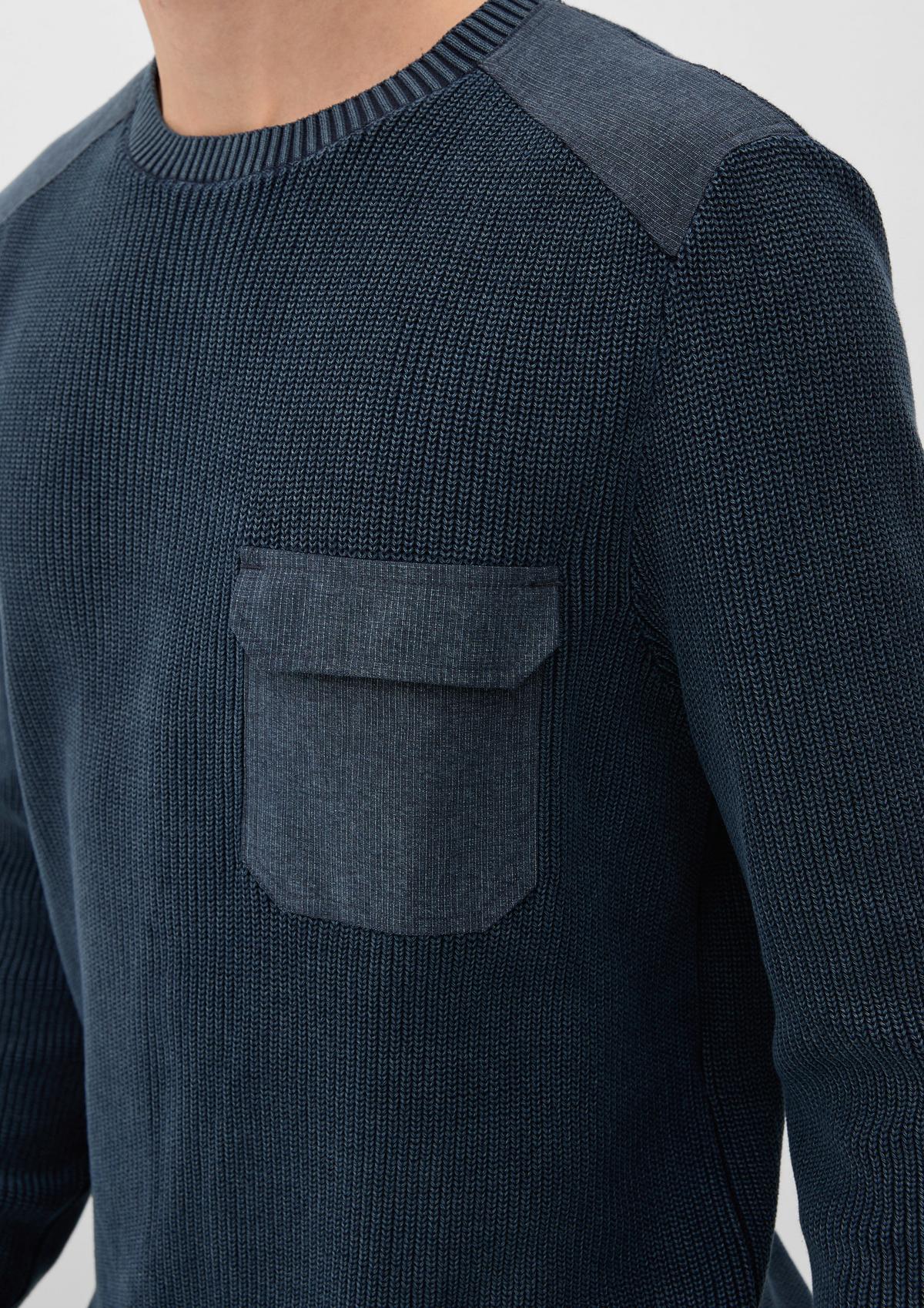 s.Oliver Pleteni pulover obojen tehnikom naknadnog bojenja