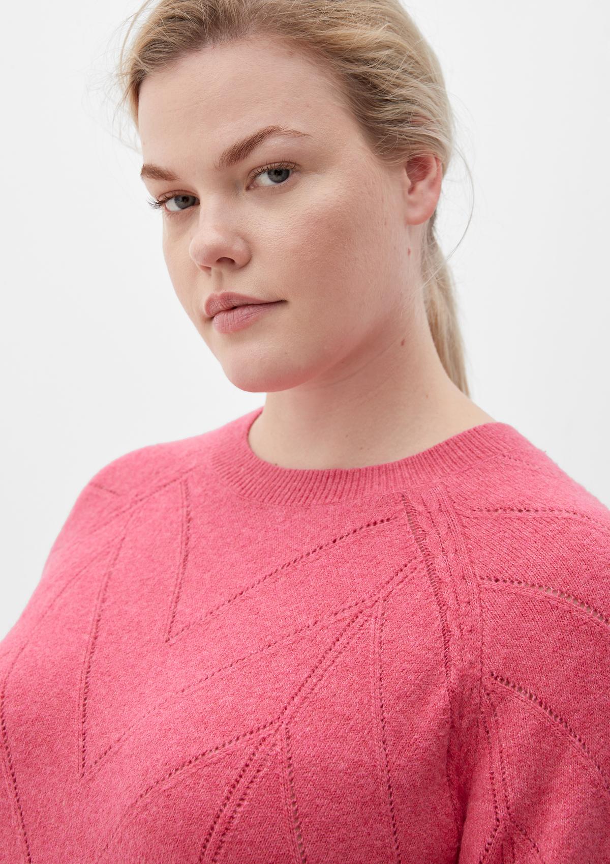 s.Oliver Knitted jumper with an open-work pattern
