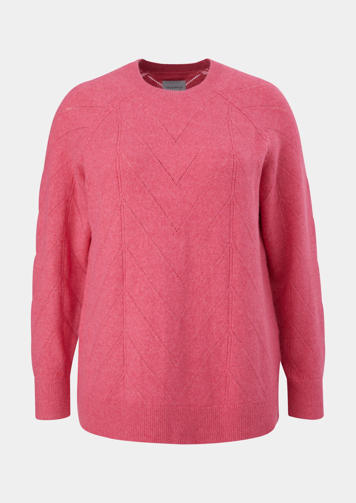 s.Oliver Pleten pulover z luknjičastim vzorcem