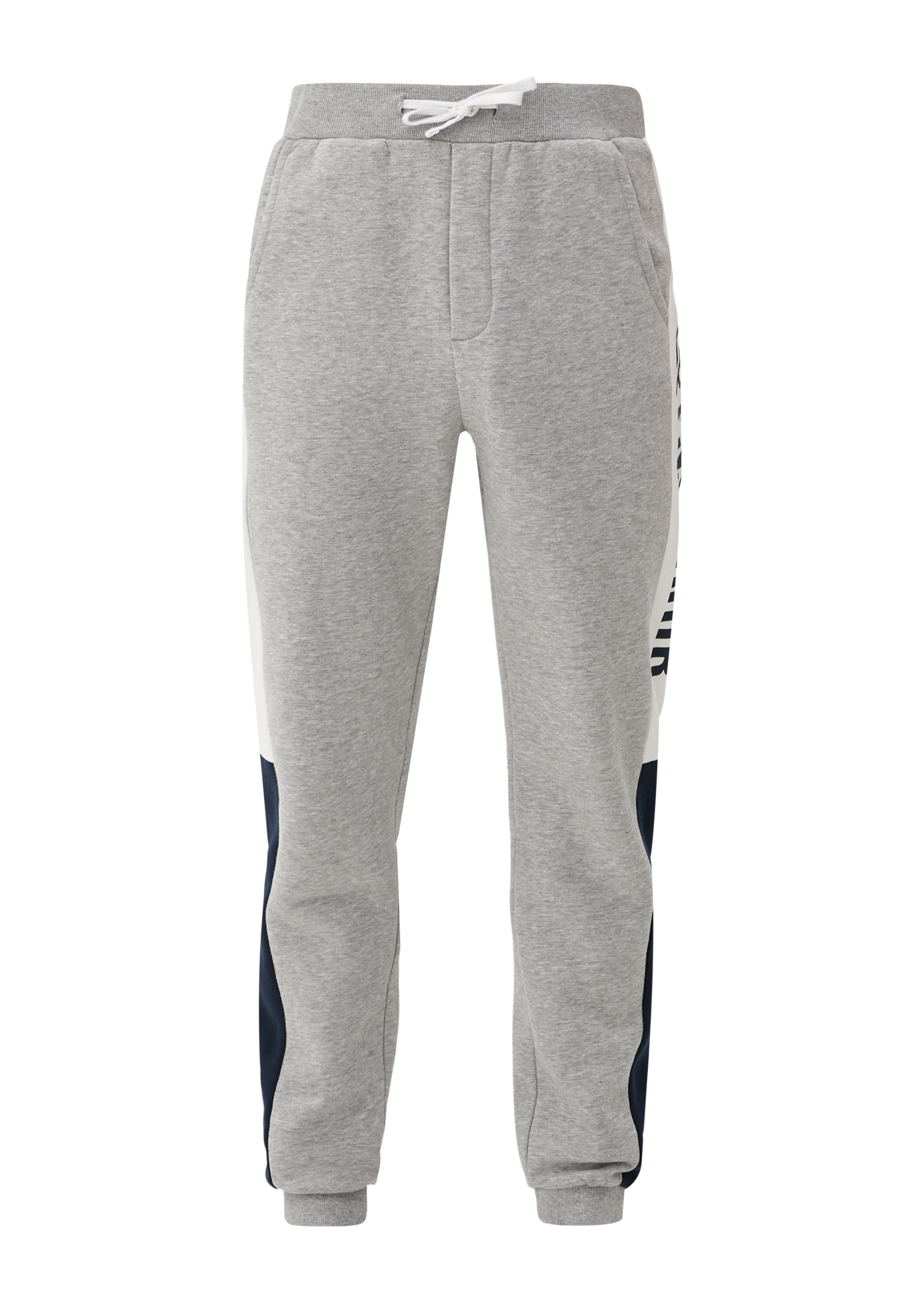 Slim fit tracksuit bottoms with lettering on the side navy s.Oliver