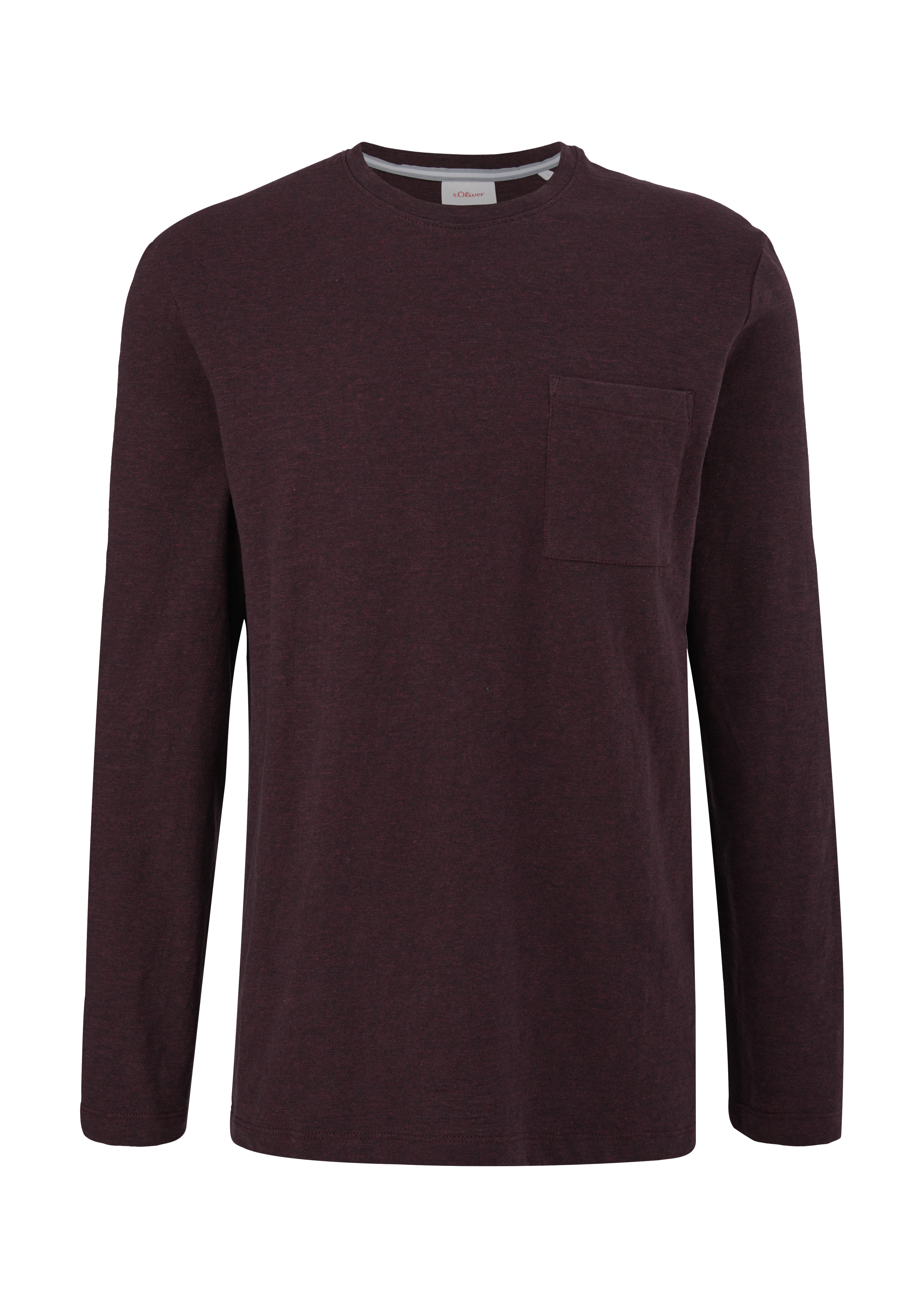 s.Oliver - Longsleeve mit Brusttasche, Herren, lila