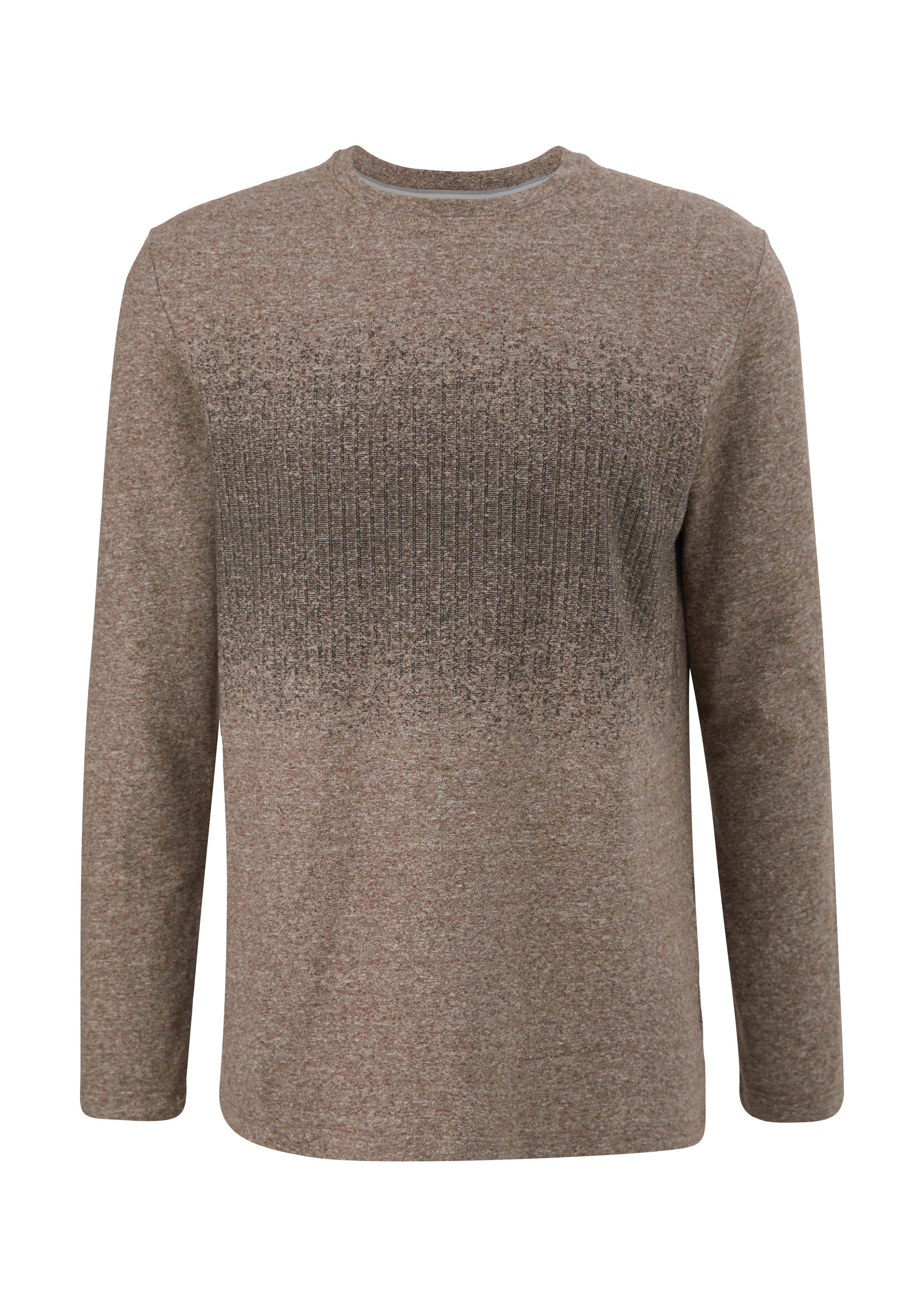 s.Oliver - Longsleeve mit Frontprint, Herren, braun