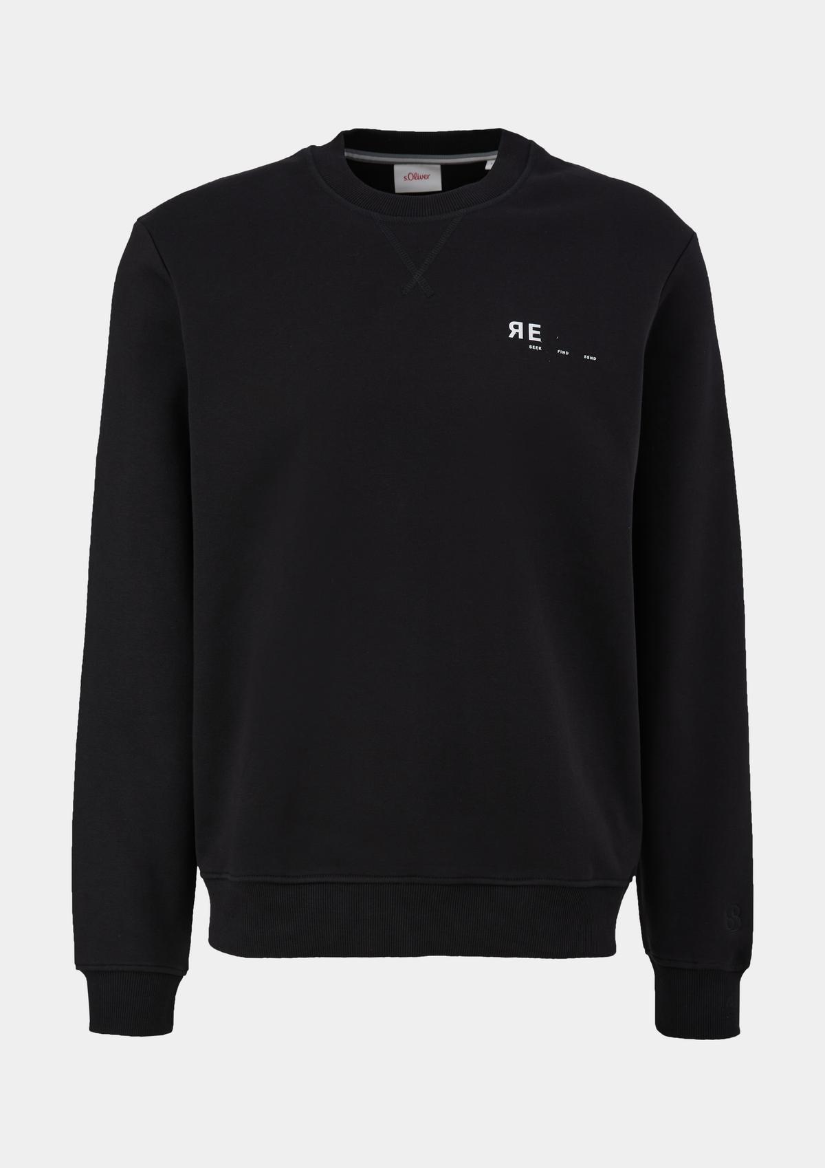s.Oliver Sweatshirt with lettering and a back print