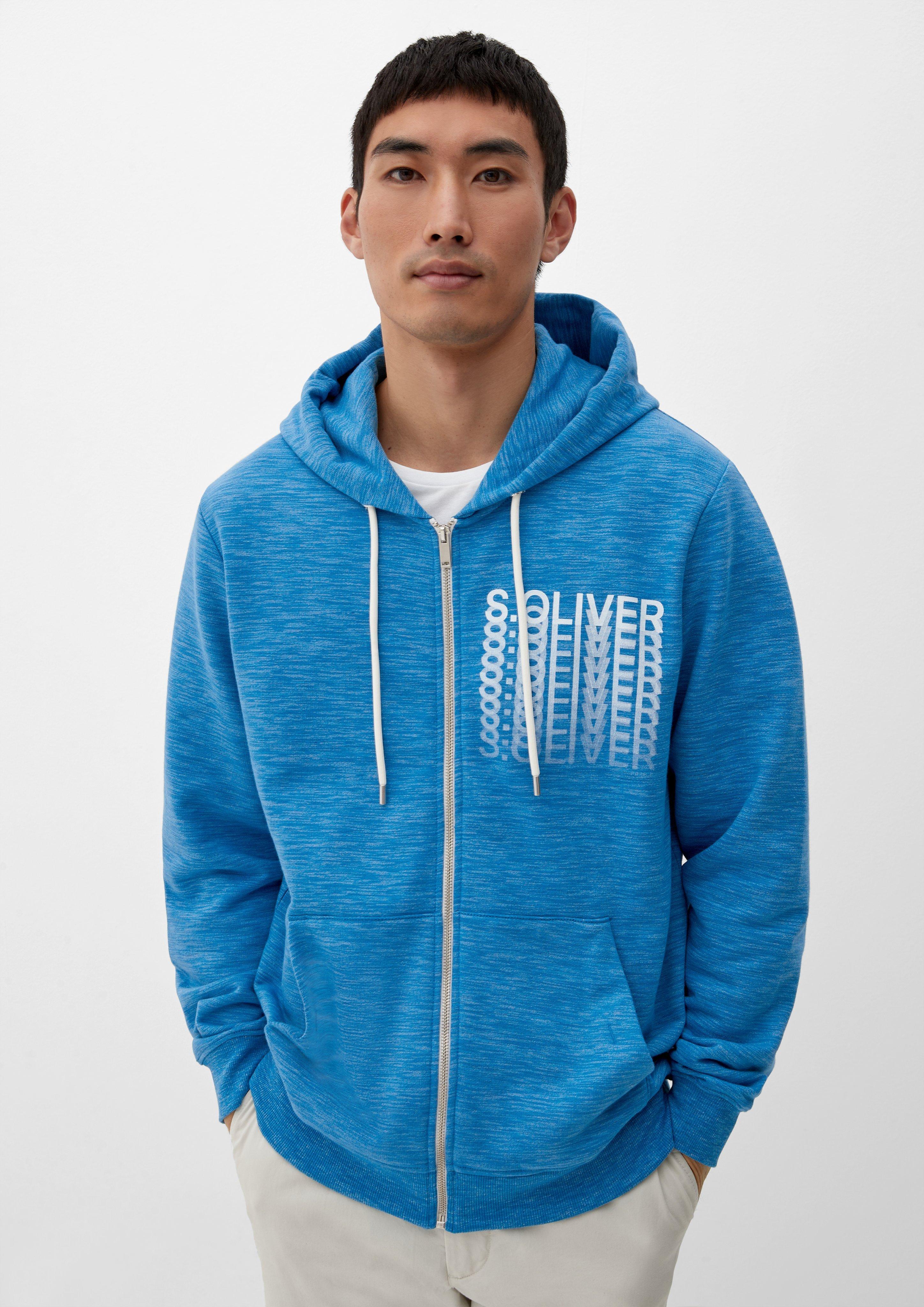 Hooded sweatshirt jacket in 