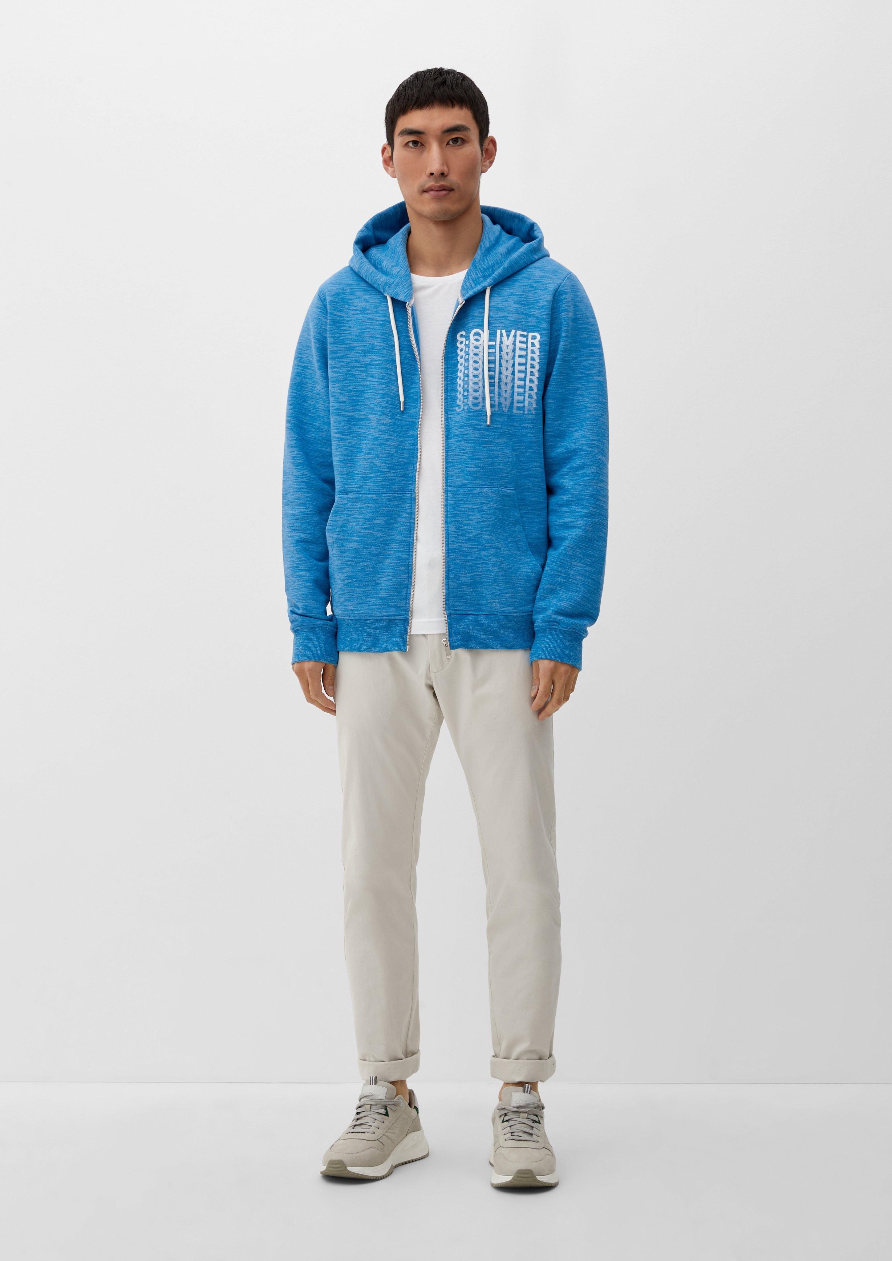 Hooded sweatshirt jacket in 