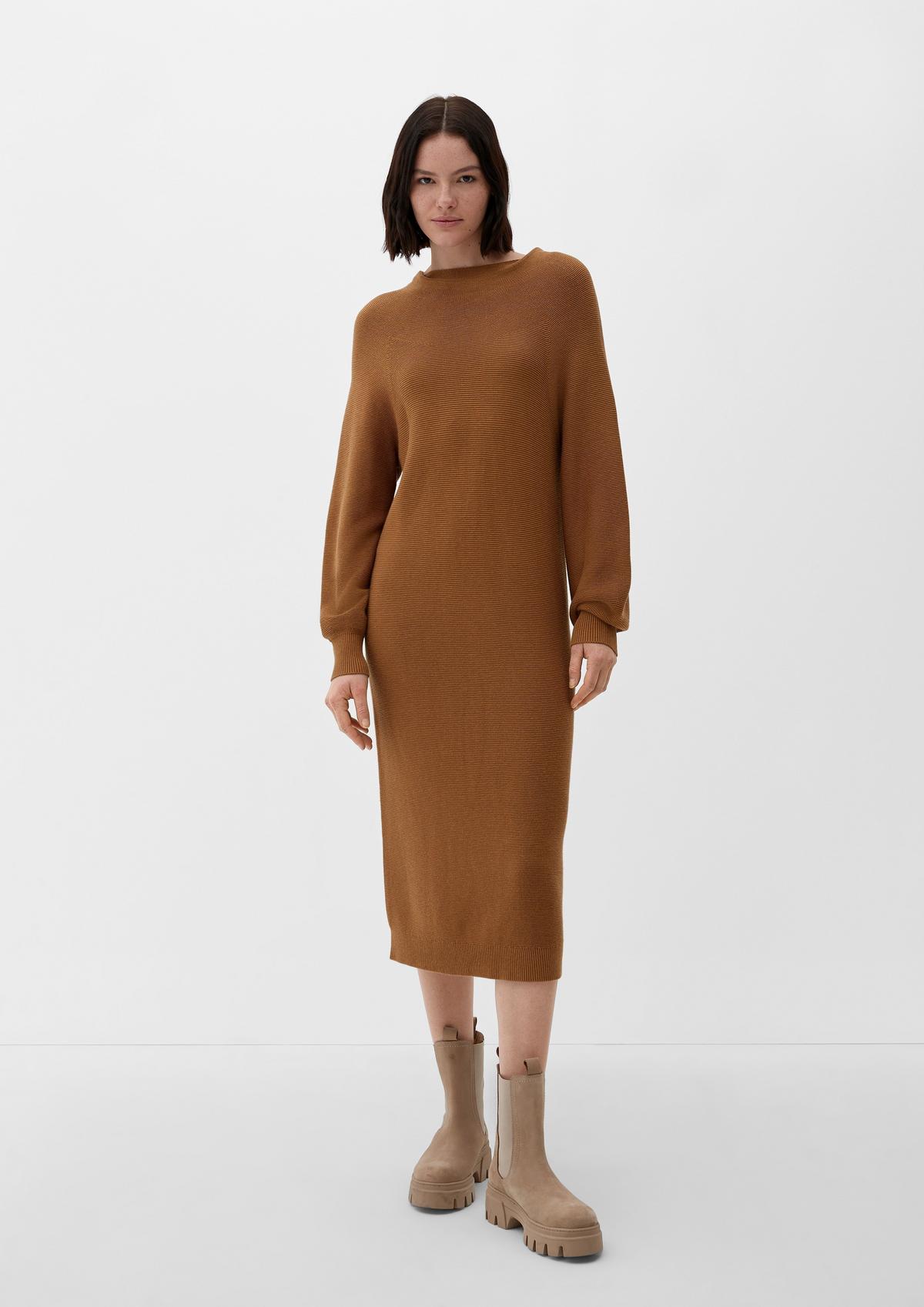 s.Oliver Midi-jurk met geribde zoom