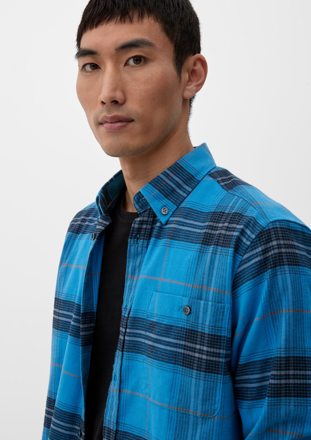 s.Oliver Regular: twill shirt with check pattern