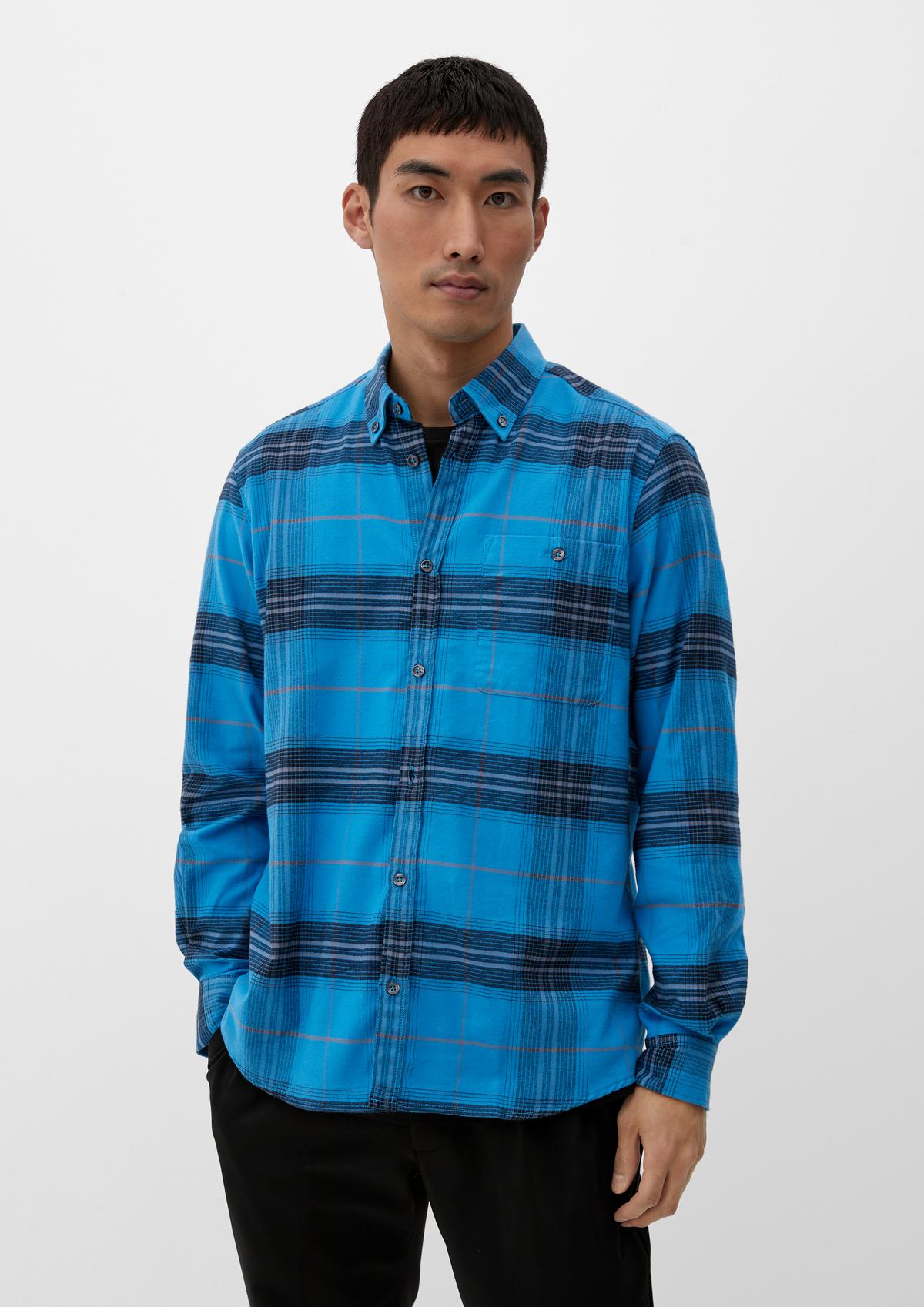 s.Oliver Regular: twill shirt with check pattern