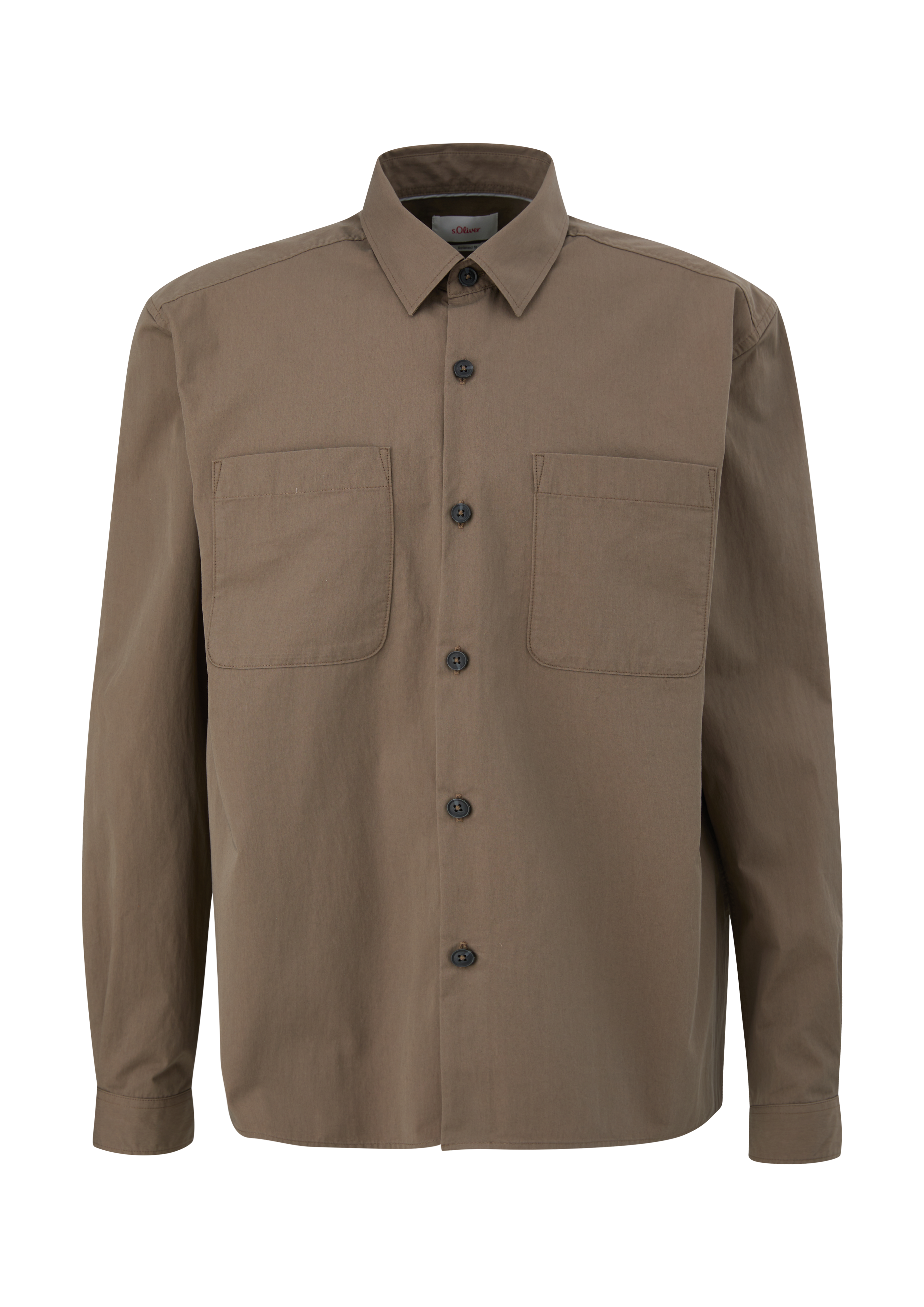 s.Oliver - Relaxed: Hemd aus Twill, Herren, braun