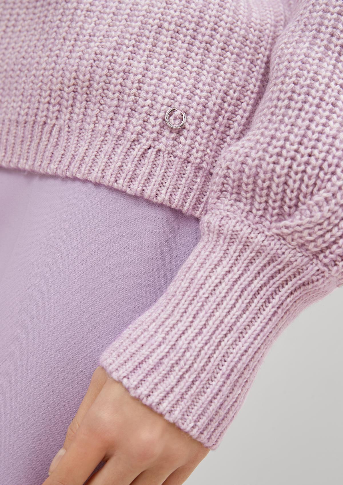 comma Knitted jumper with puff sleeves