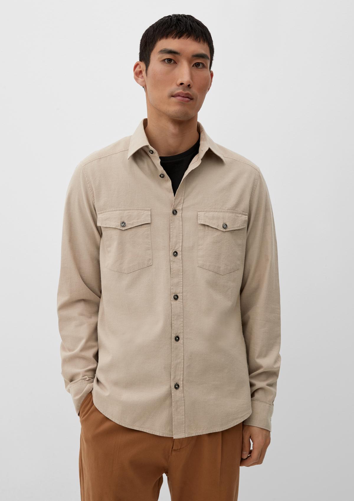 s.Oliver Slim fit: cotton shirt with breast pockets