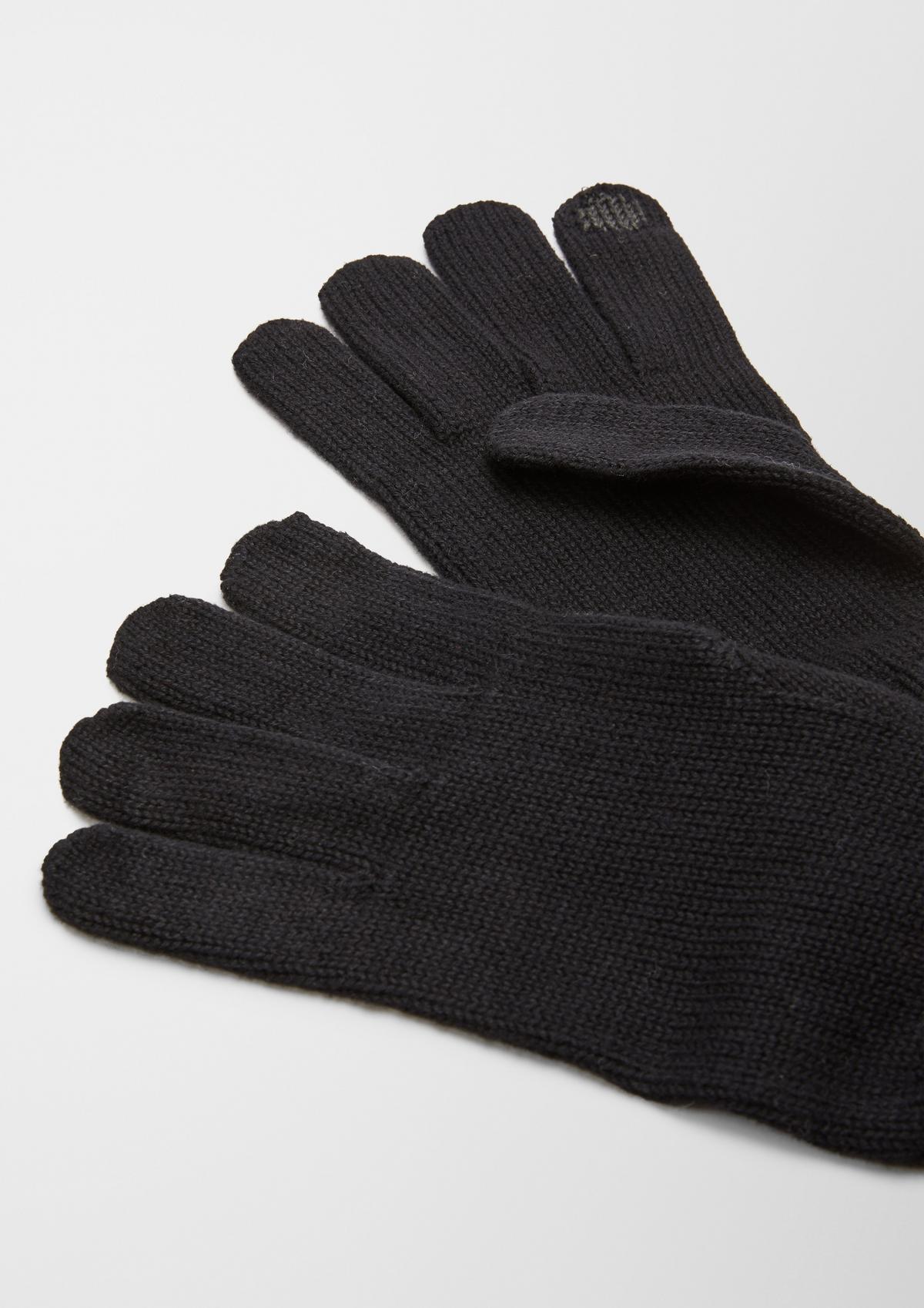 s.Oliver Gloves with a knit pattern
