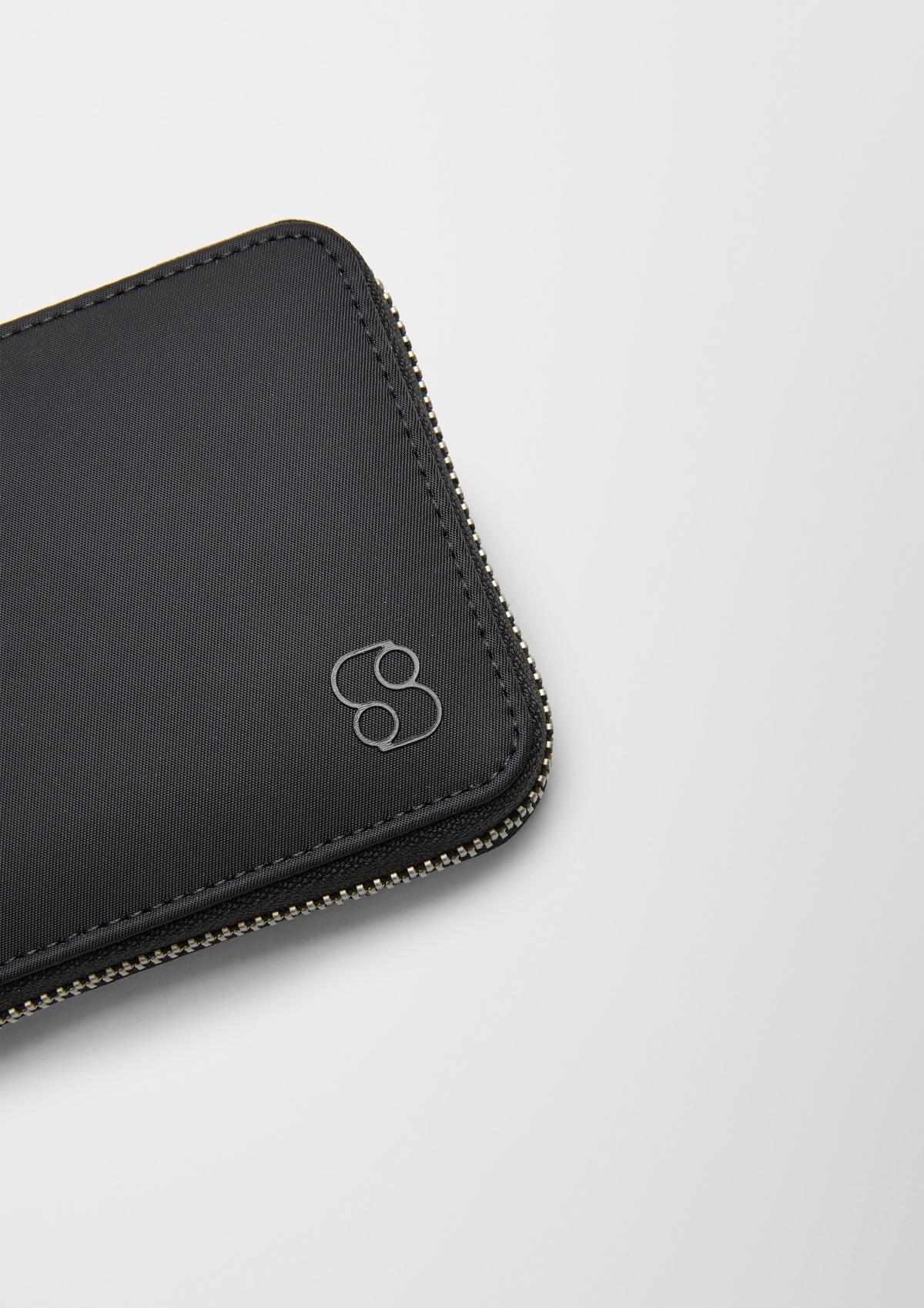 s.Oliver Zip wallet with a rubber-coated logo