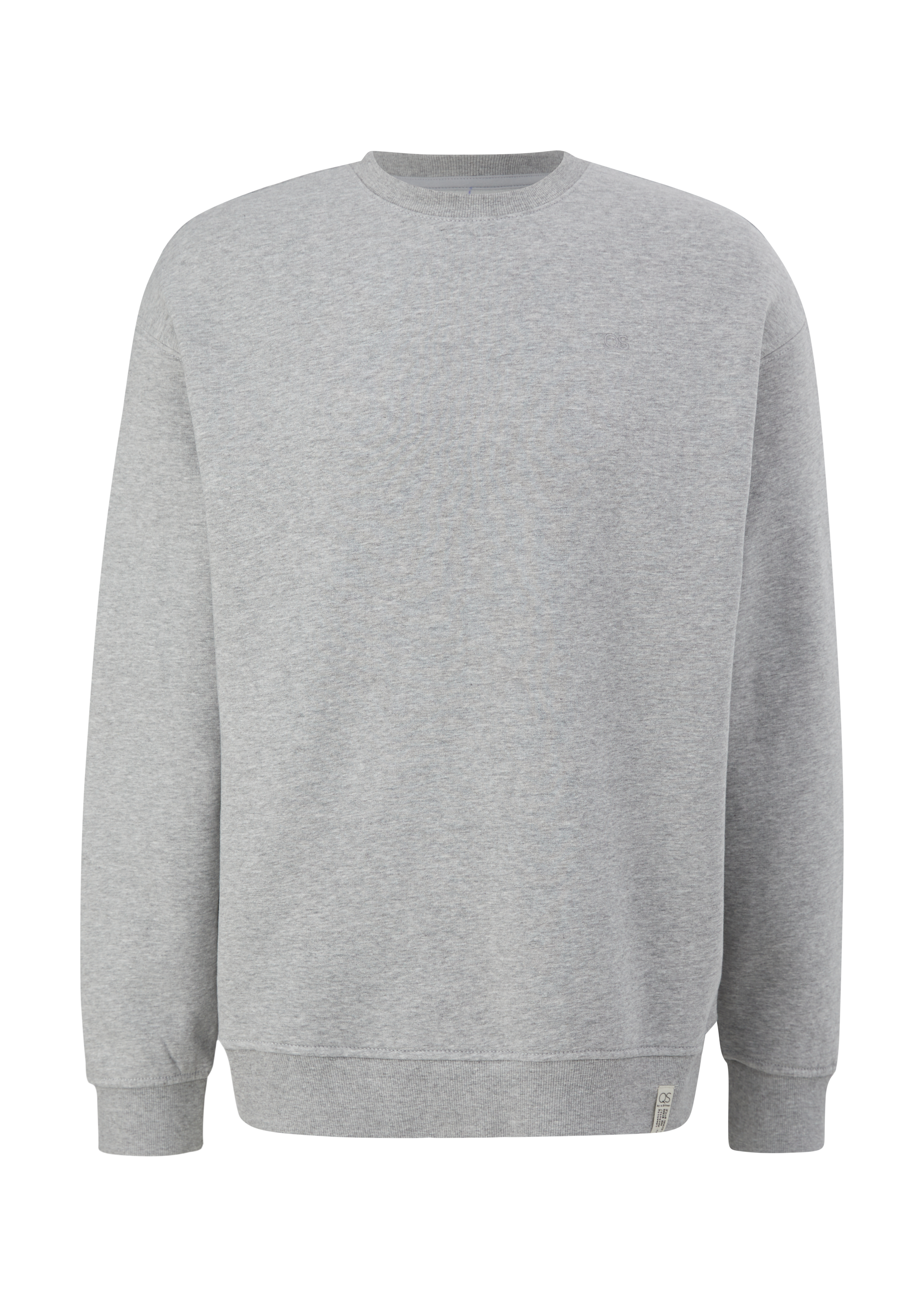 QS - Sweatshirt mit Logostickerei, Herren, grau