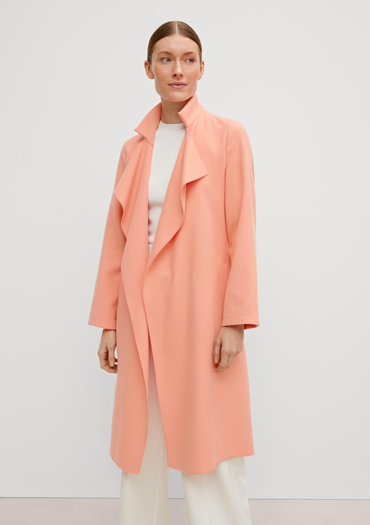 comma Coat with waterfall collar
