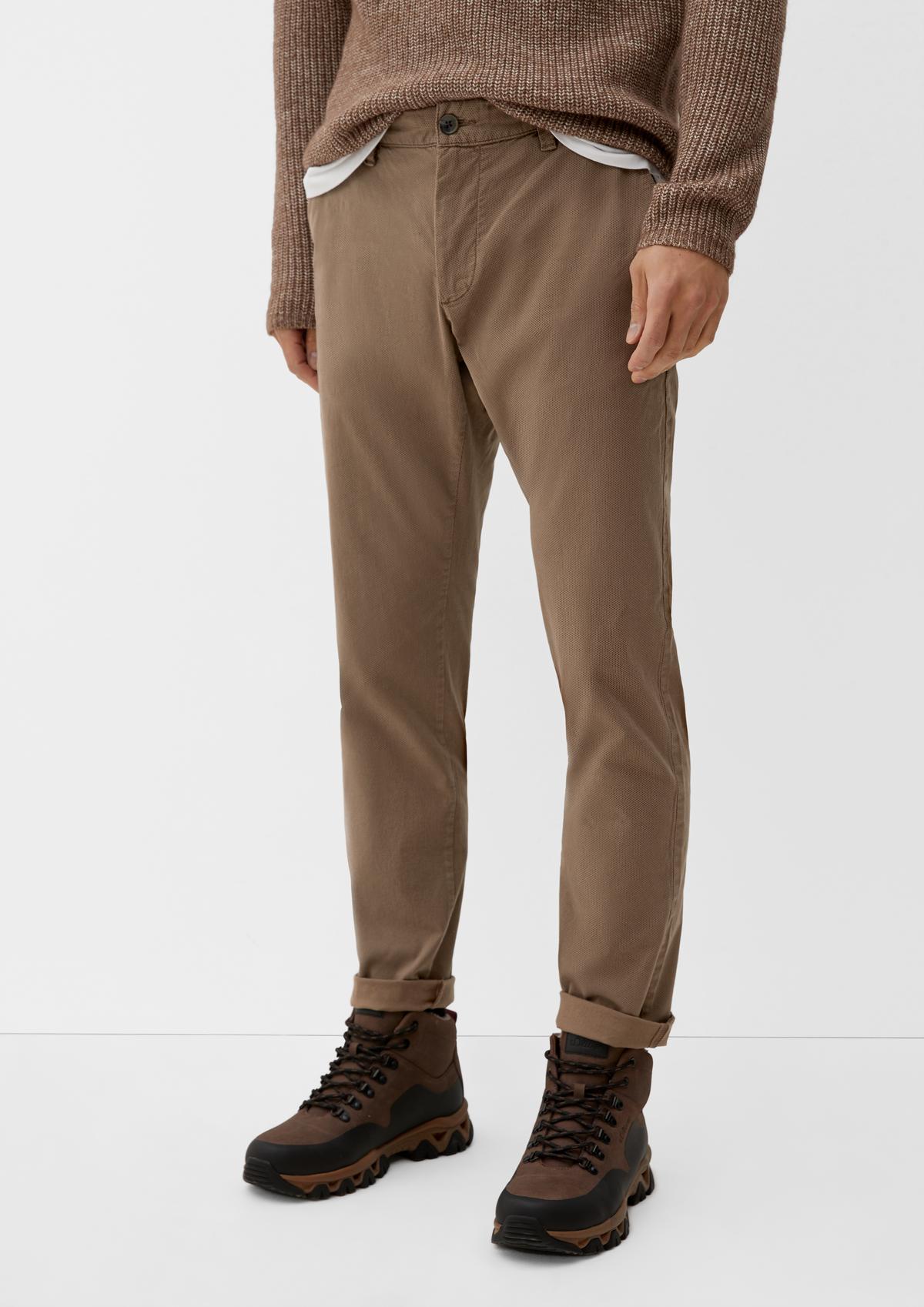 s.Oliver Slim fit: chinos with an all-over pattern