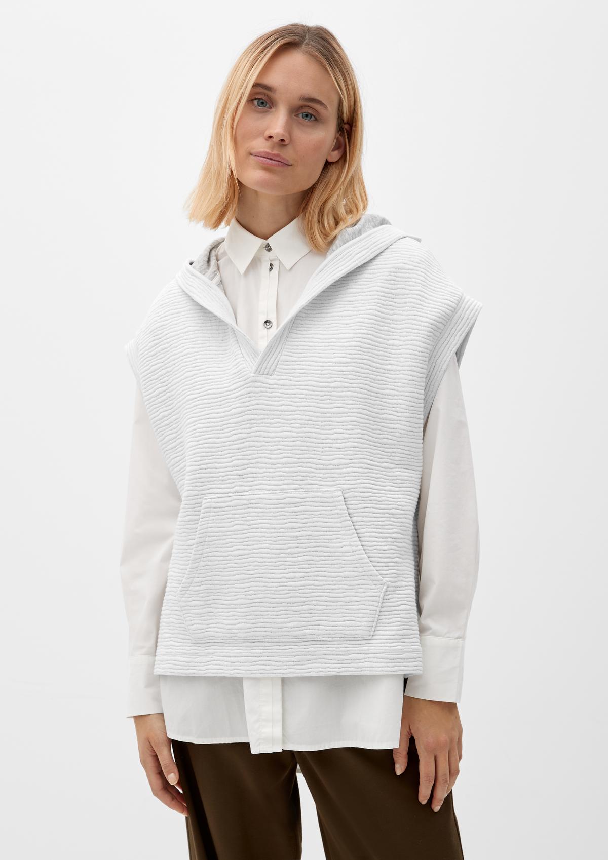 s.Oliver Short sleeve hoodie with a kangaroo pocket