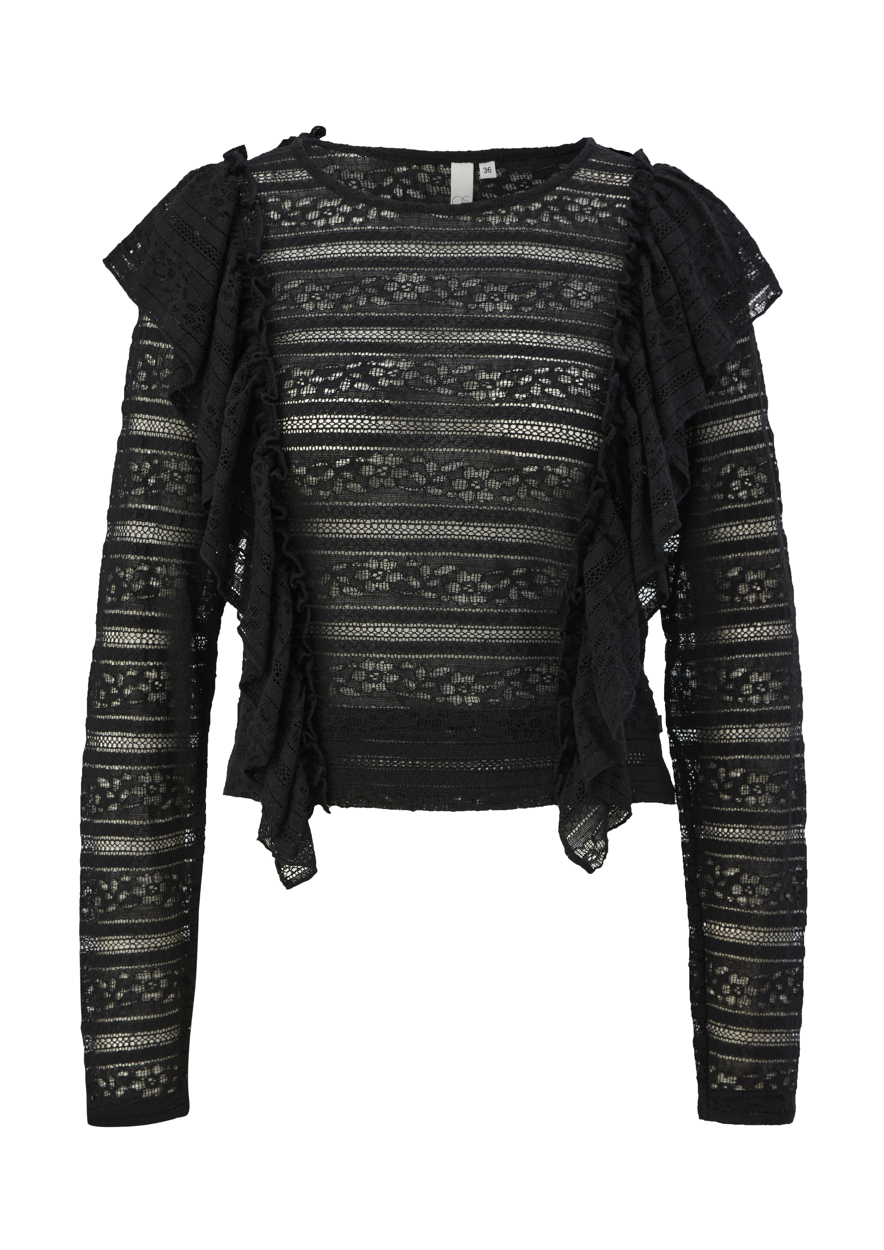 s.Oliver Spitzenbluse mit Rüschen