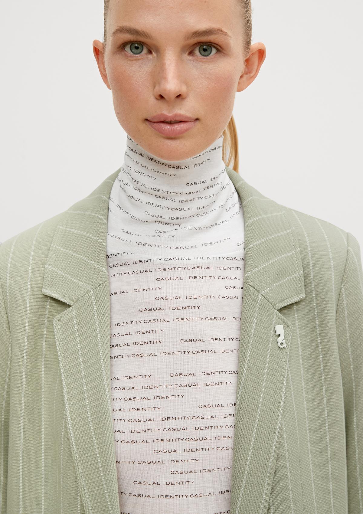 comma Striped blazer with a percentage of stretch