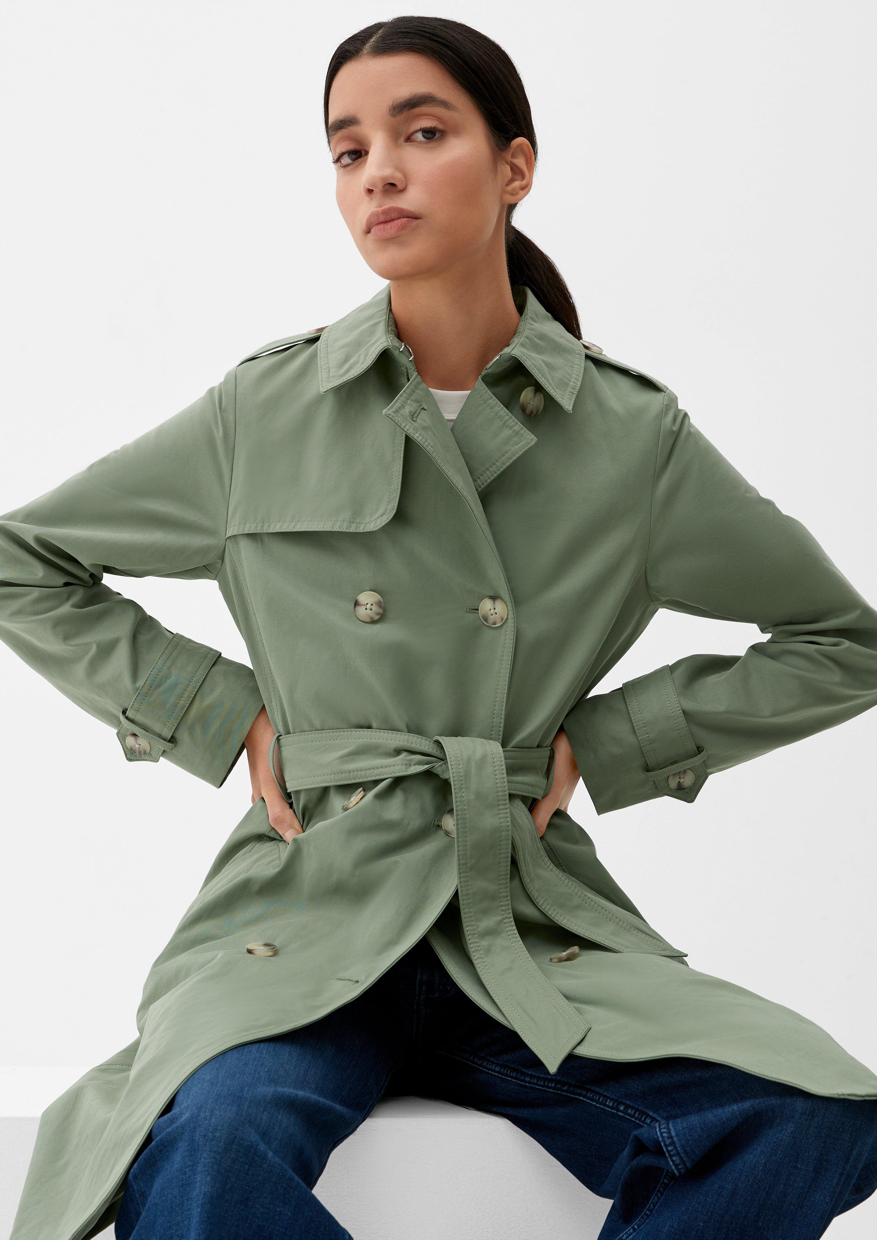 Olive green hot sale duster jacket