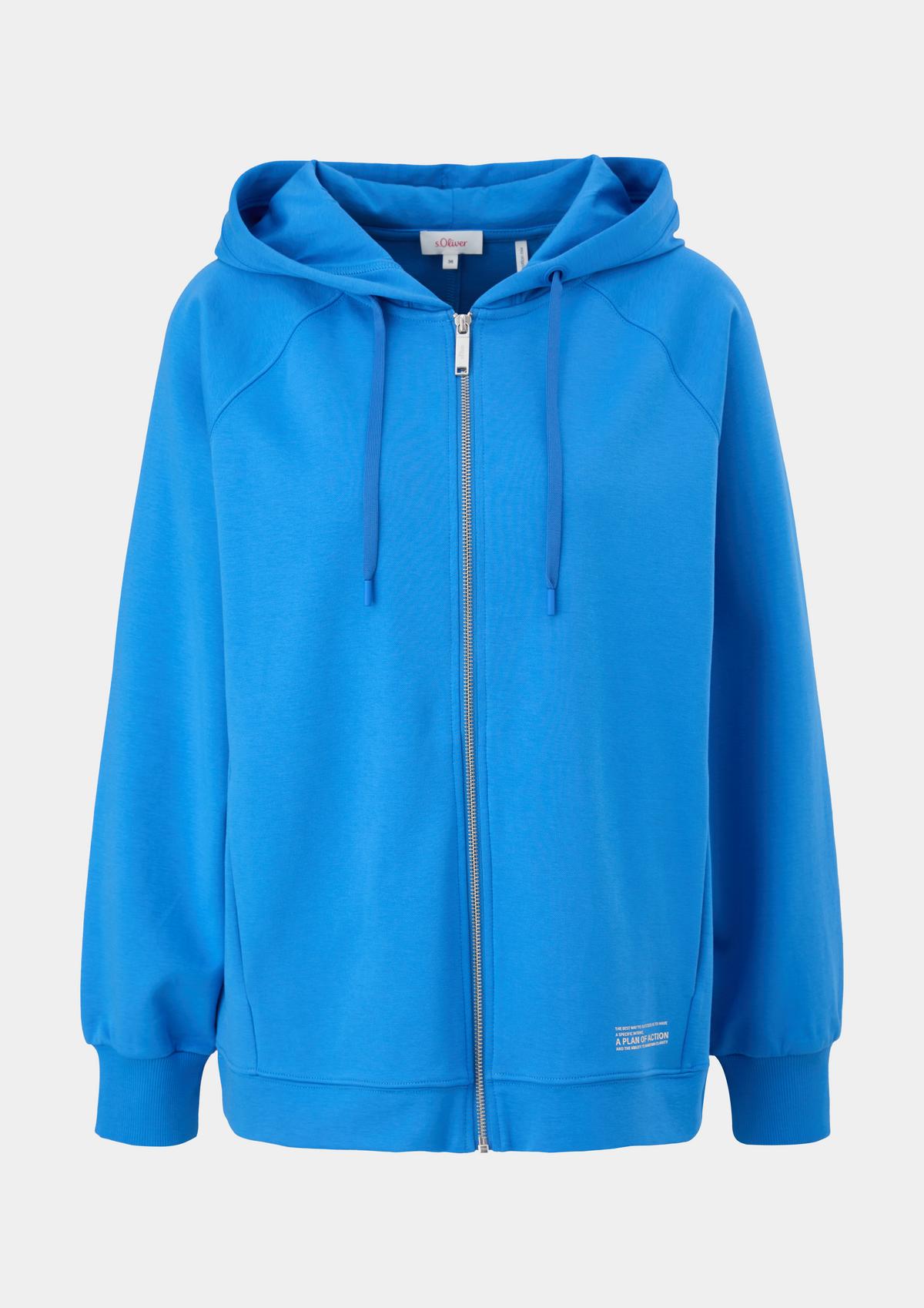 s.Oliver Hooded sweatshirt jacket with a print on the back