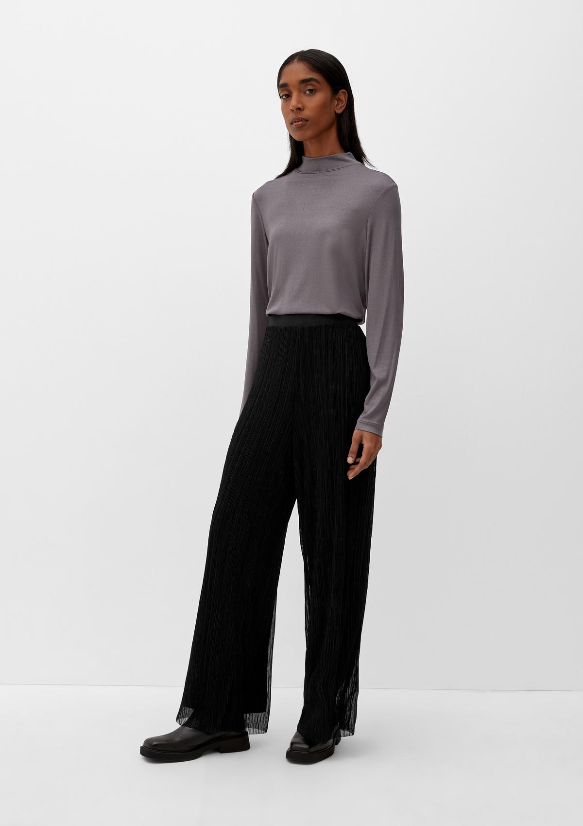 s.Oliver Regular fit: trousers with glitter yarn