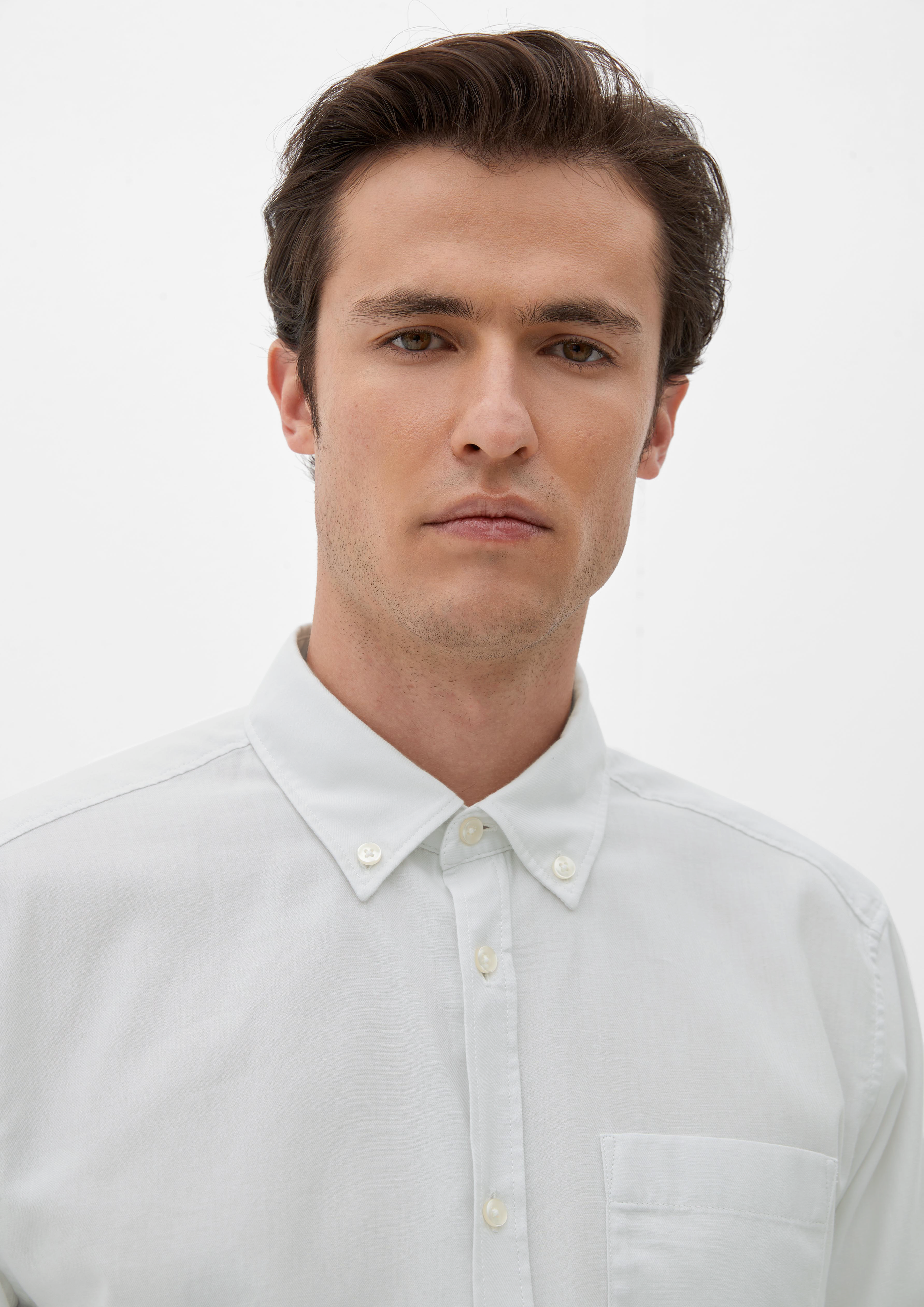 Regular Fit Lyocell Blend Shirt Light Blue S Oliver