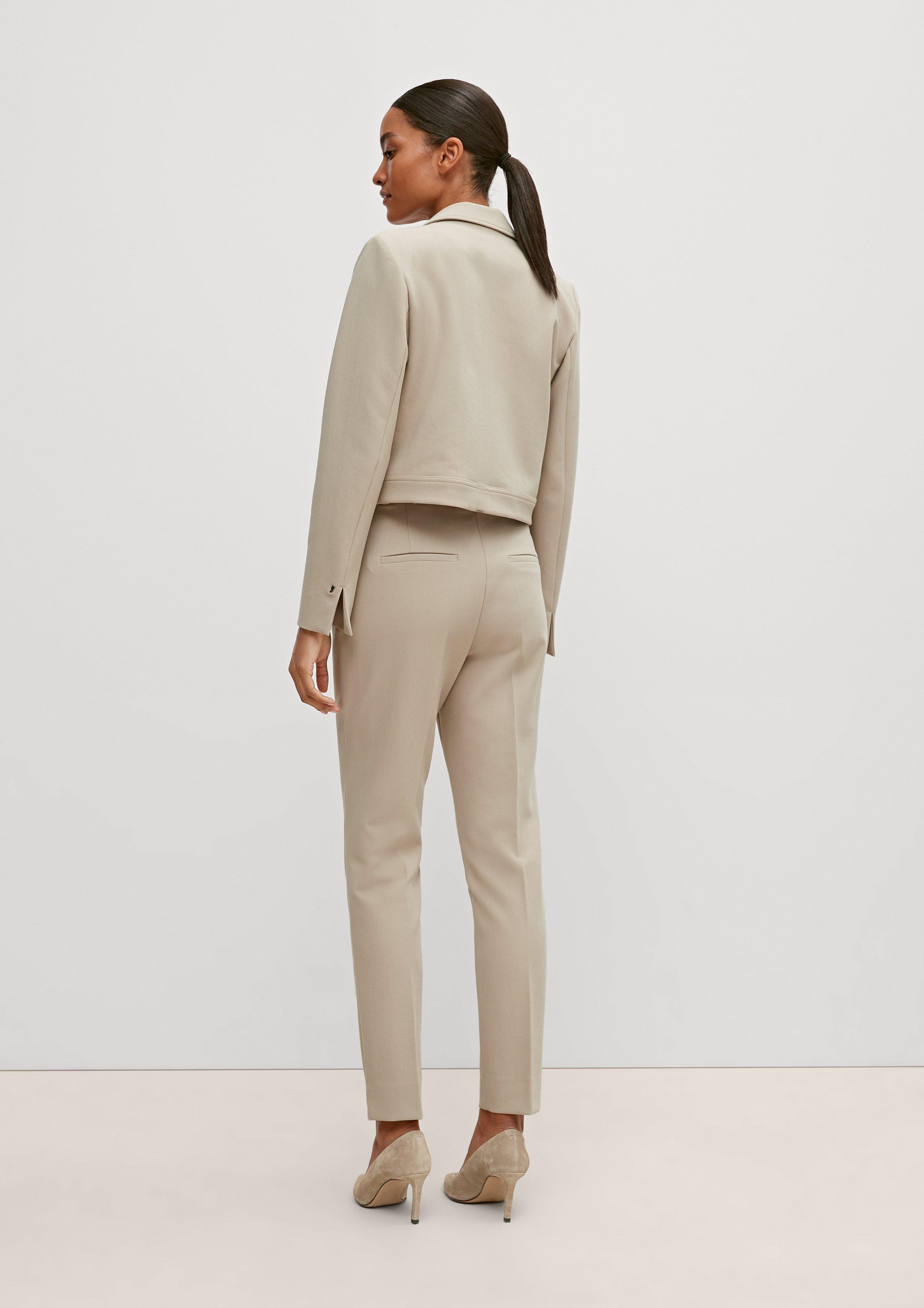 Blazer with a herringbone pattern - light beige | Comma Blazer with a herringbone pattern - light beige | Comma