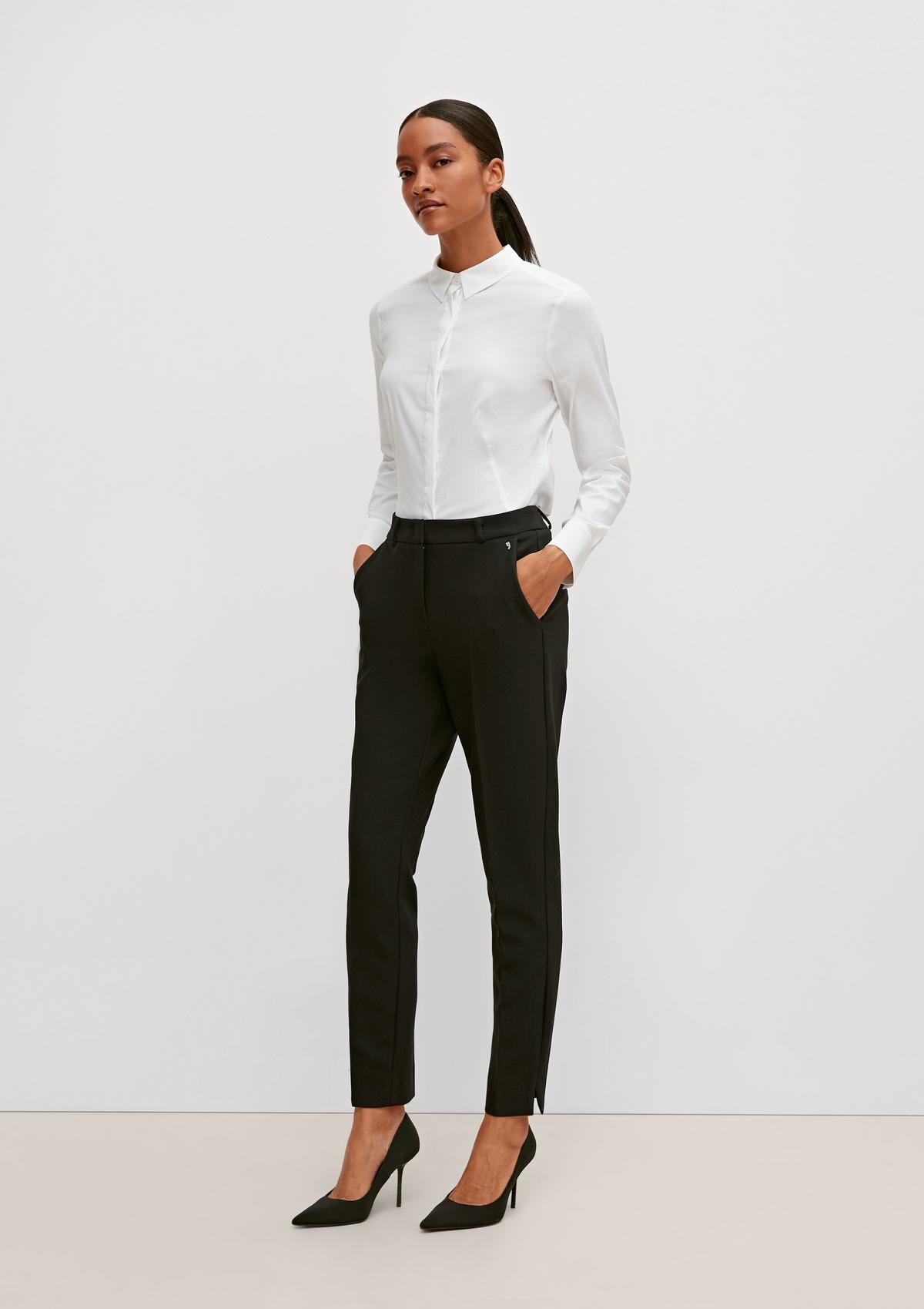 comma Regular fit: cloth trousers with a herringbone pattern