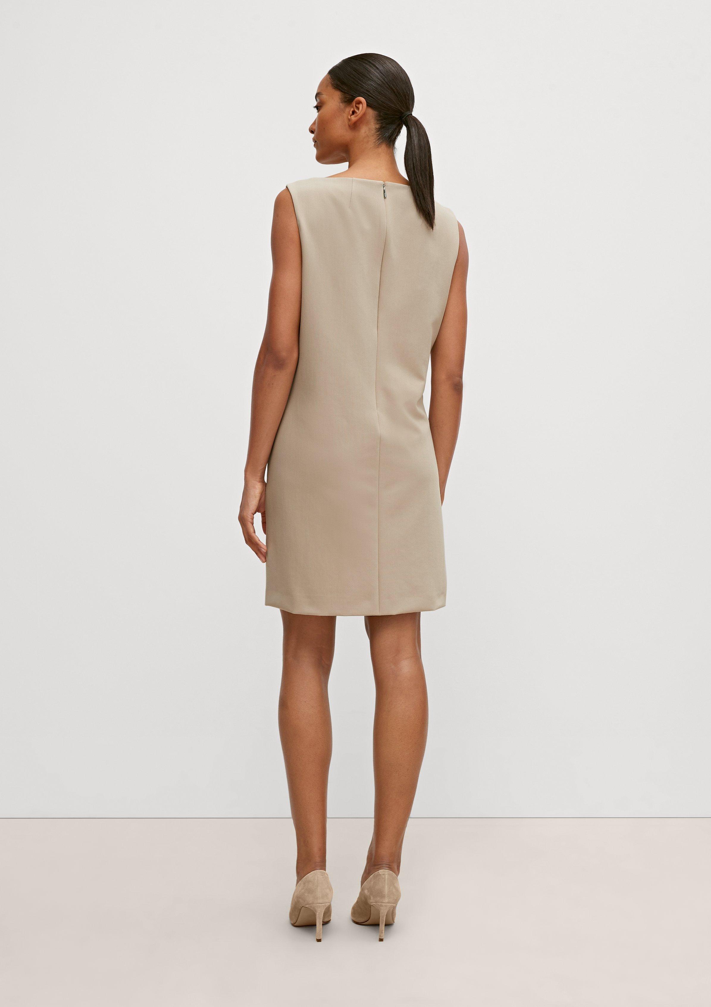 Business dress with a herringbone pattern - light beige | Comma Business dress with a herringbone pattern - light beige | Comma