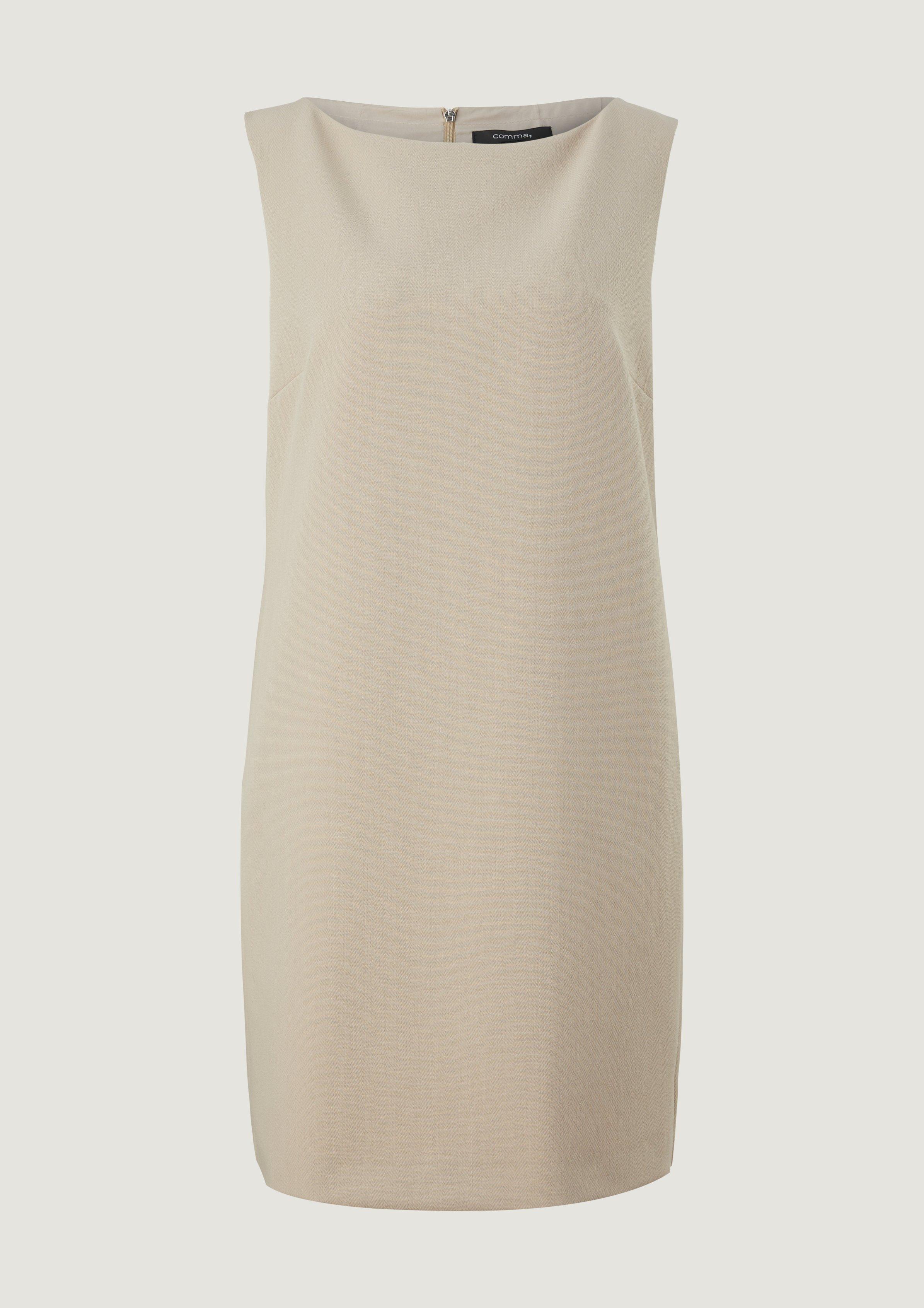 Business dress with a herringbone pattern - light beige | Comma Business dress with a herringbone pattern - light beige | Comma