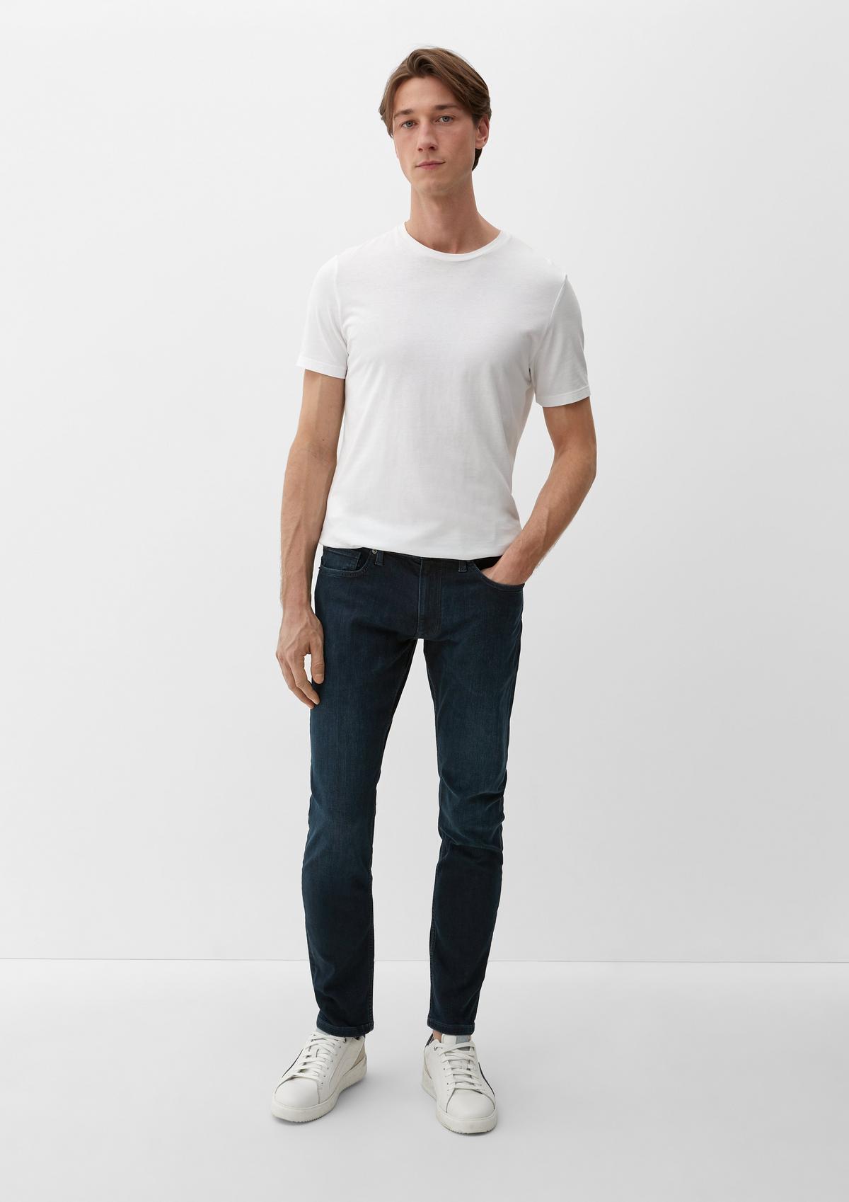 Slim fit: jeans with a garment wash - ocean blue