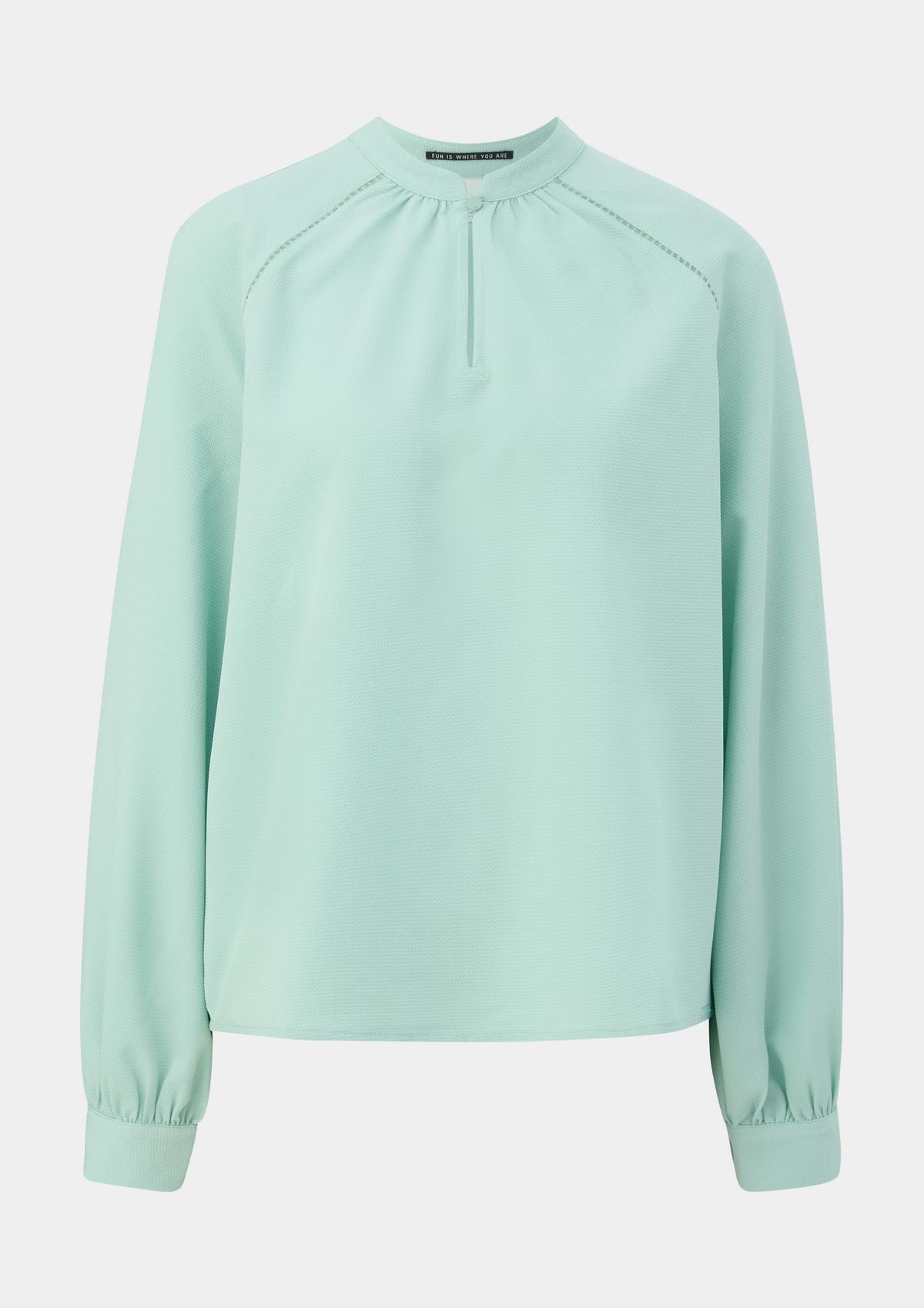 s.Oliver Long sleeve blouse with stand-up collar