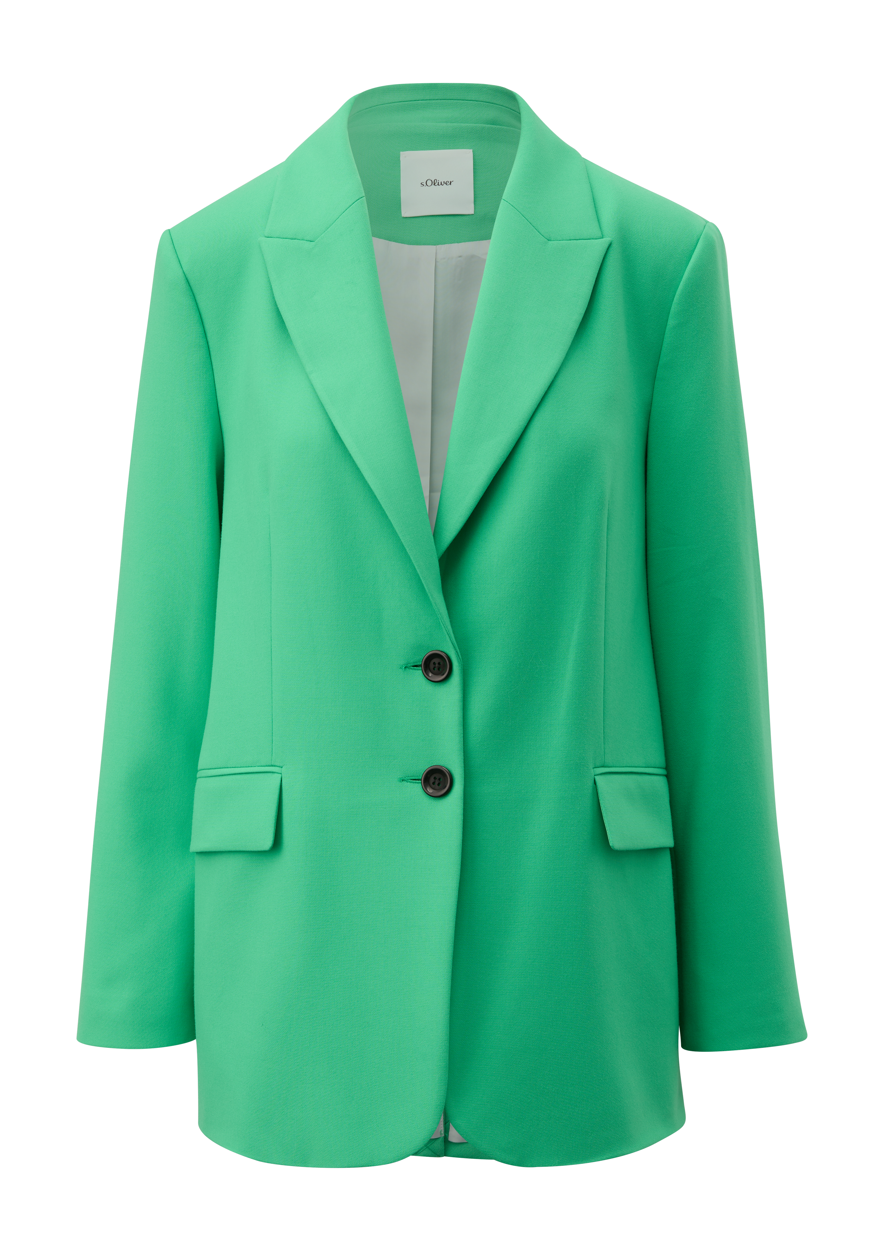 s.Oliver - Oversized-Blazer aus Viskosestretch, Damen, grün