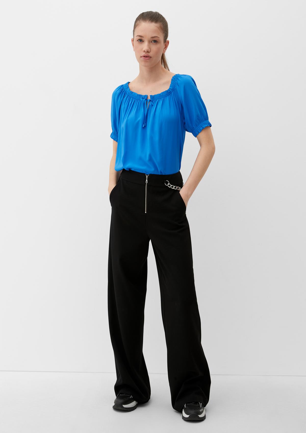 s.Oliver Off-the-shoulder blouse with ties