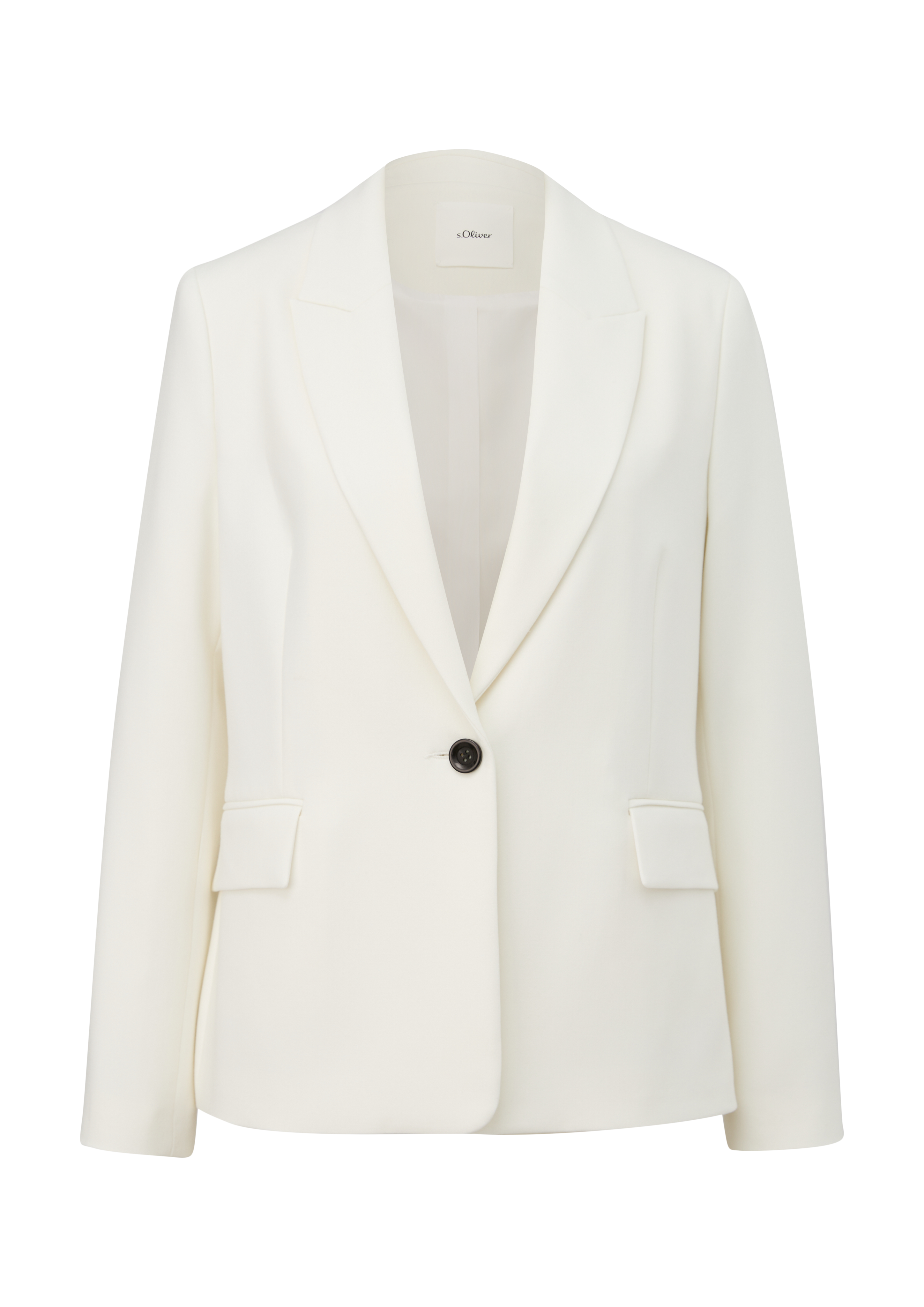 s.Oliver - Blazer im Slim Fit, Damen, creme