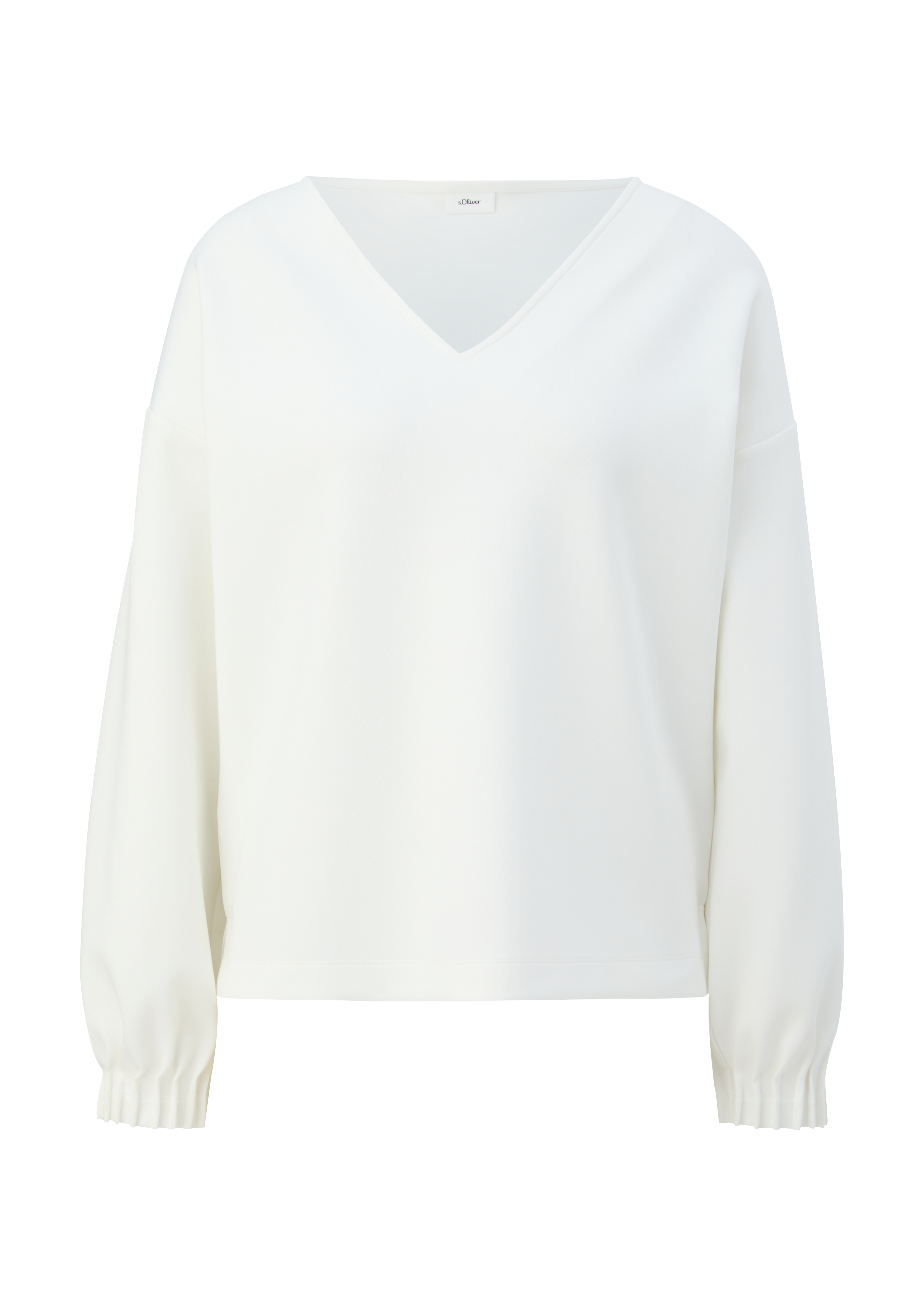 s.Oliver - Sweatshirt aus Scuba, Damen, creme