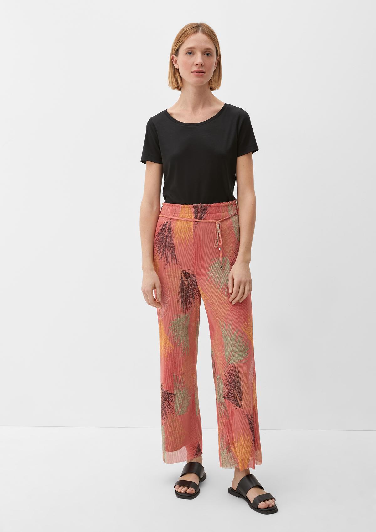 s.Oliver Loose fit: Culottes with an all-over print