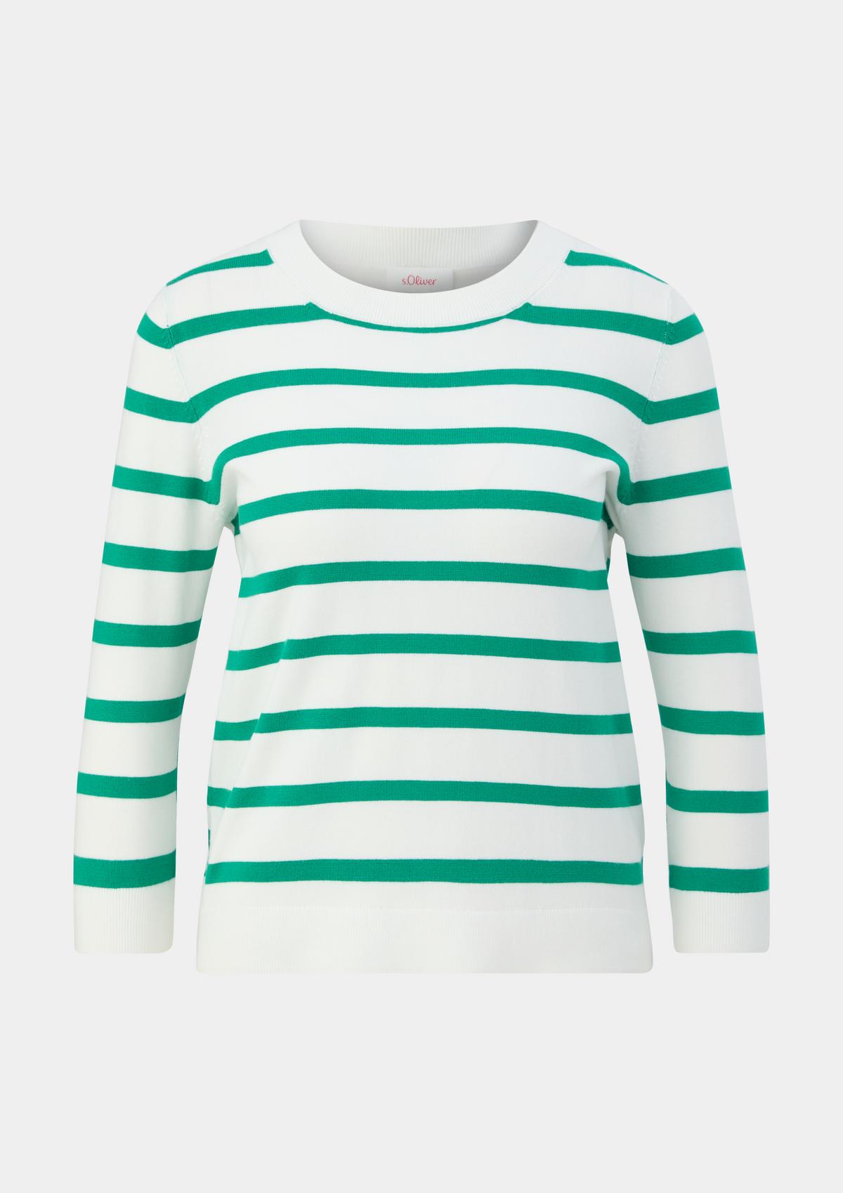 s.Oliver Knitted jumper with a stripe pattern