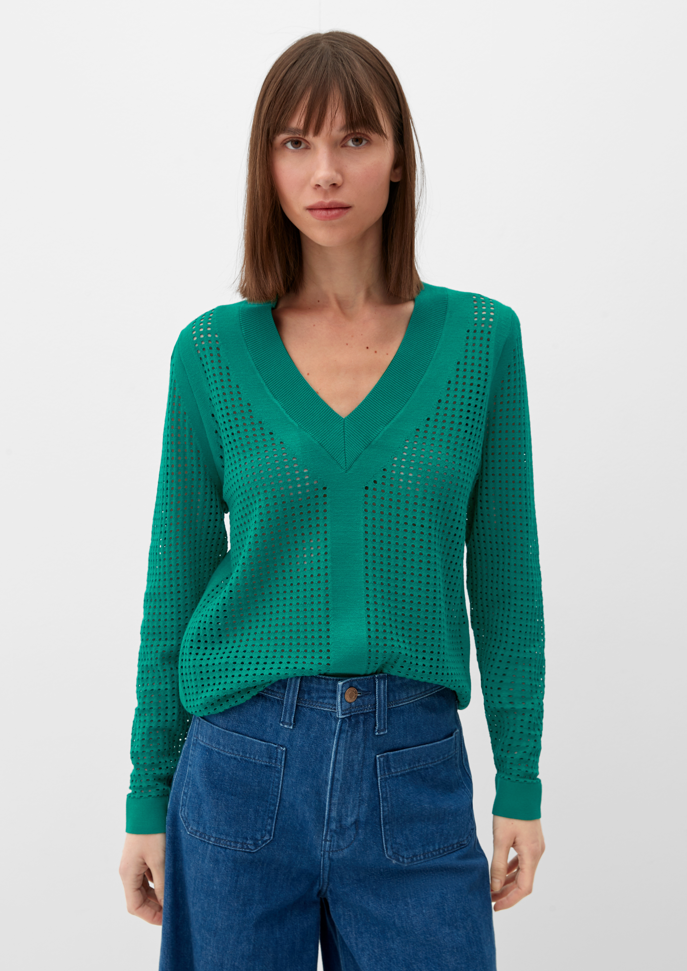 S.Oliver Pullover mit Lochmuster