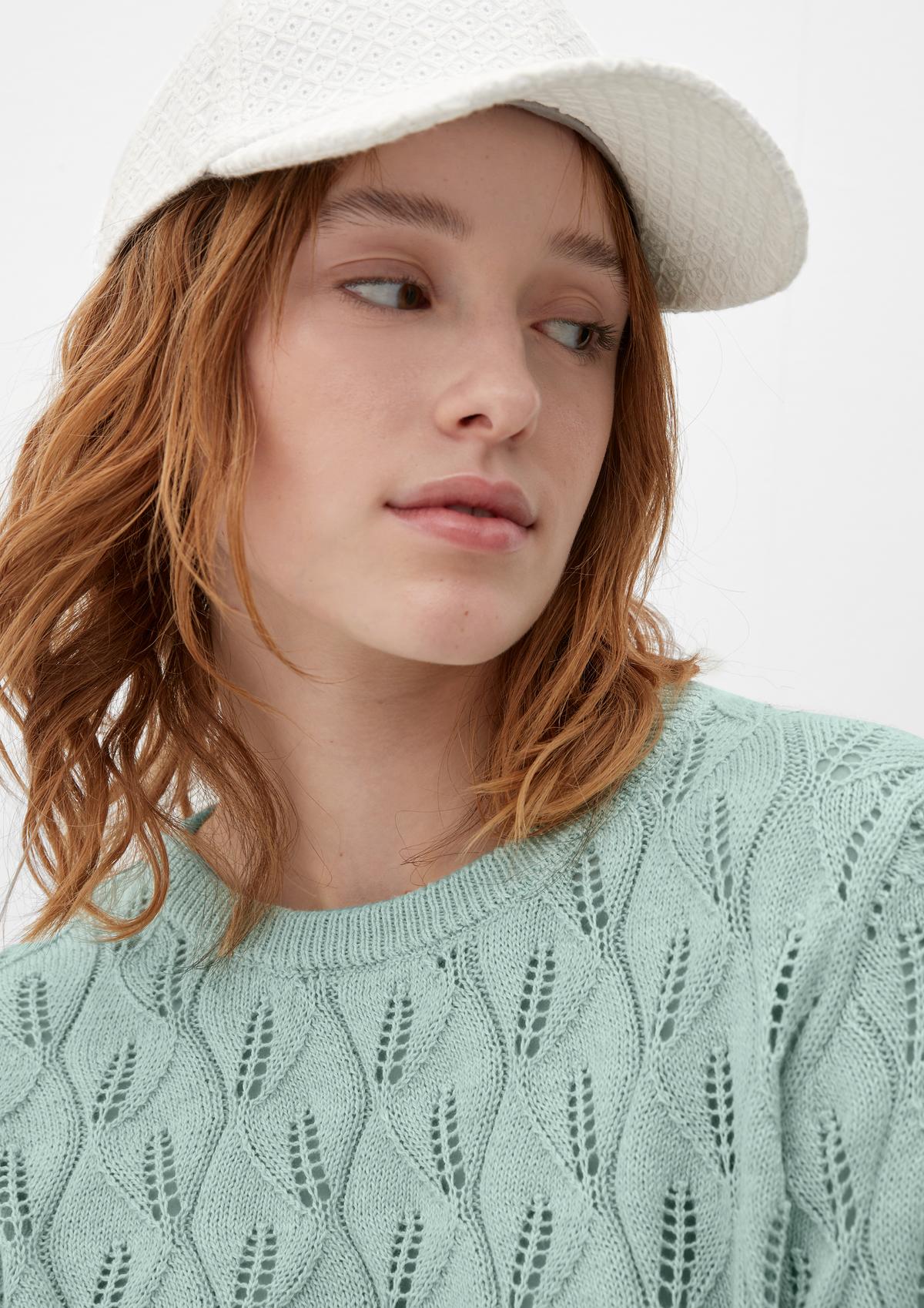 s.Oliver Knitted jumper with an openwork pattern