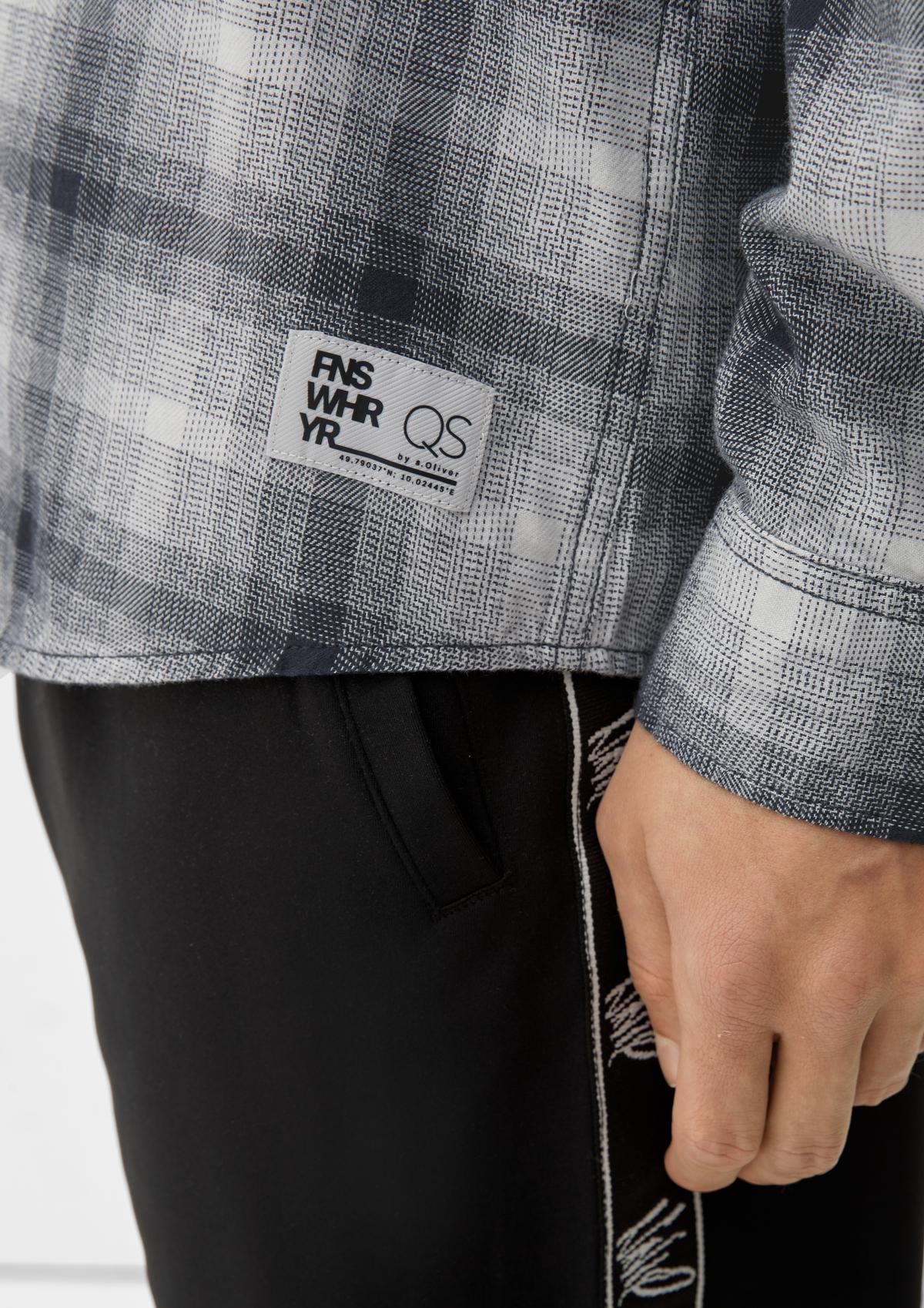 s.Oliver QS x JAMULE flannel shirt with a check pattern